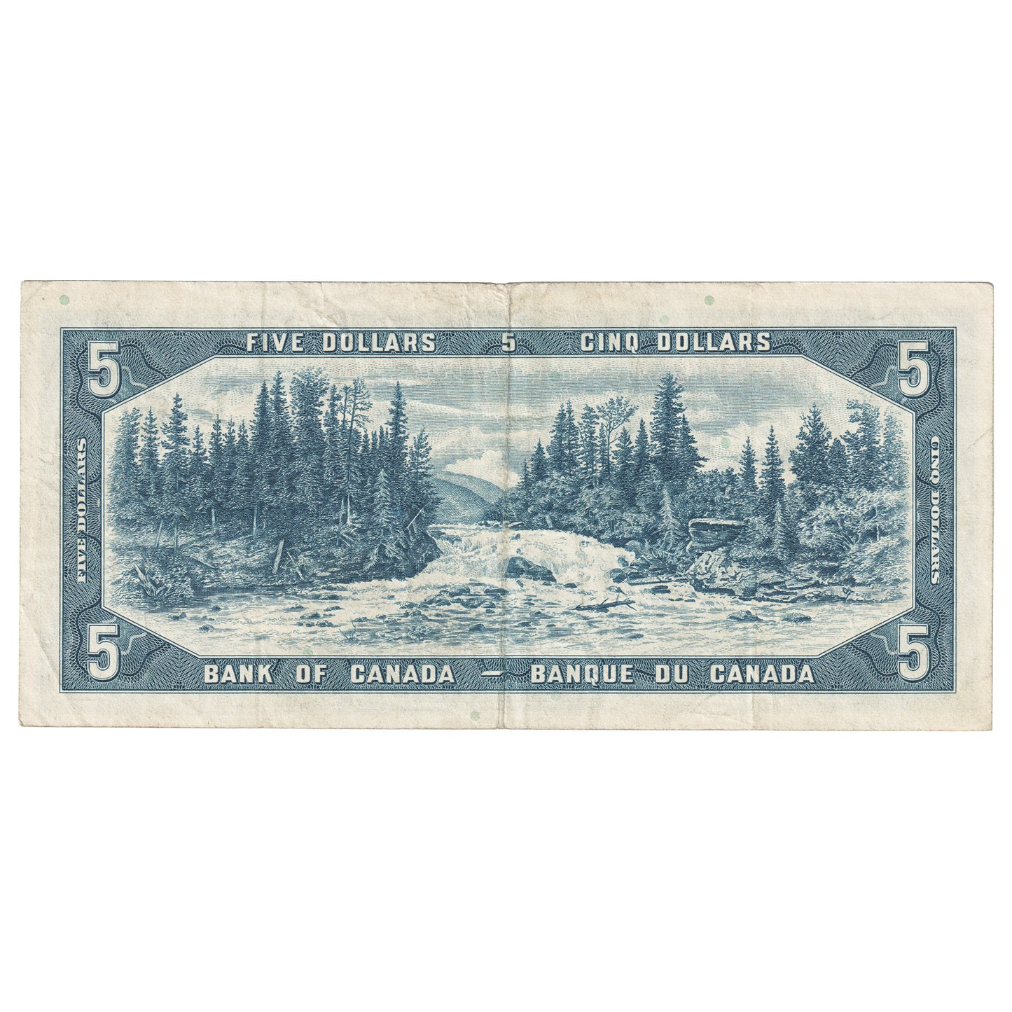 BC-39c 1954 Canada $5 Bouey-Rasminsky, R/X, F-VF (F15)