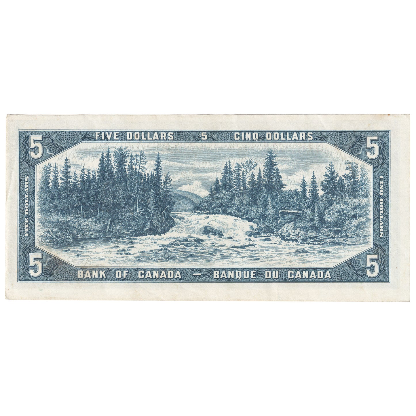 BC-39cA 1954 Canada $5 Bouey-Rasminsky, *R/X Below 0.36M, Almost Uncirculated (AU50)