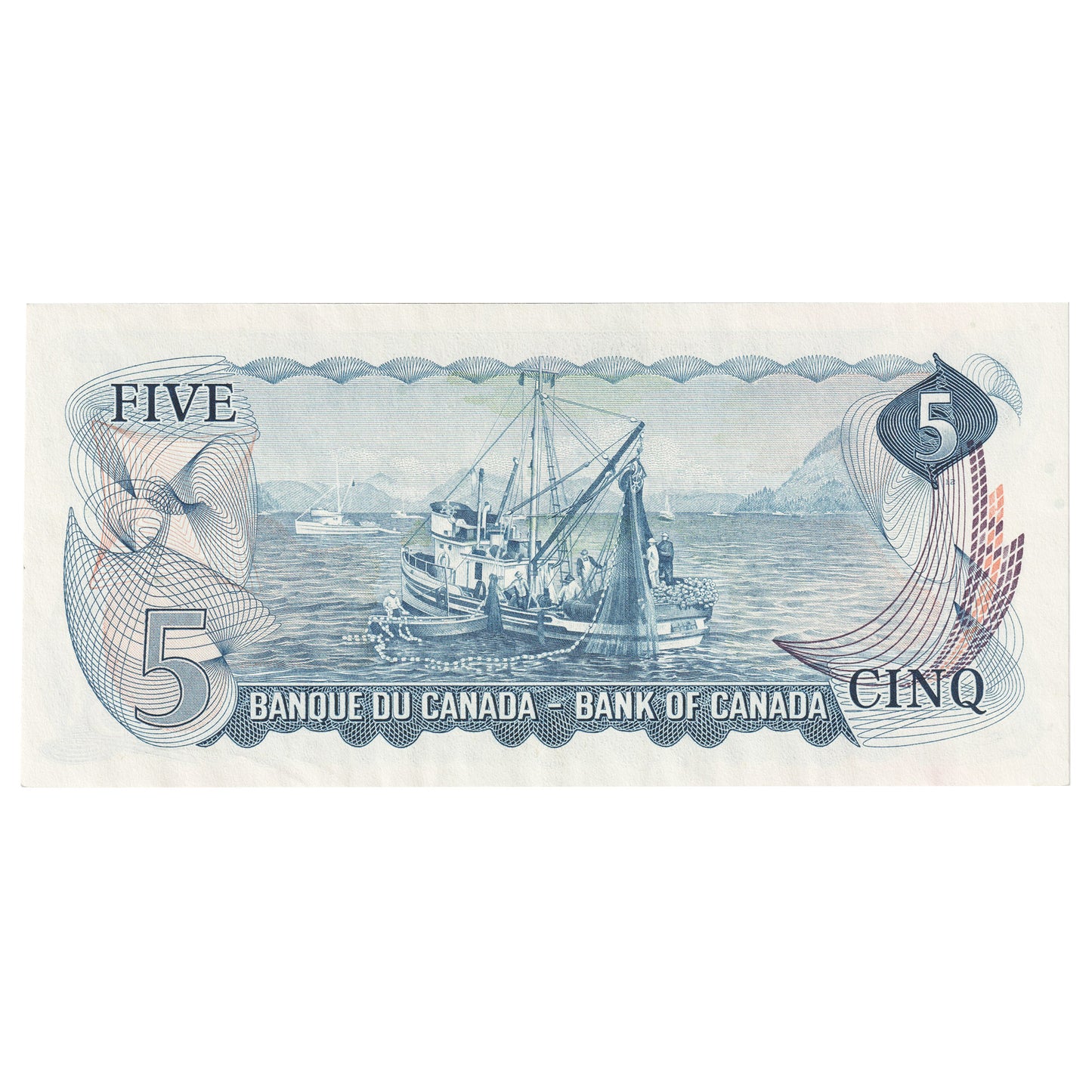 BC-48b 1972 Canada $5 Lawson-Bouey, CY, Almost Uncirculated (AU50)