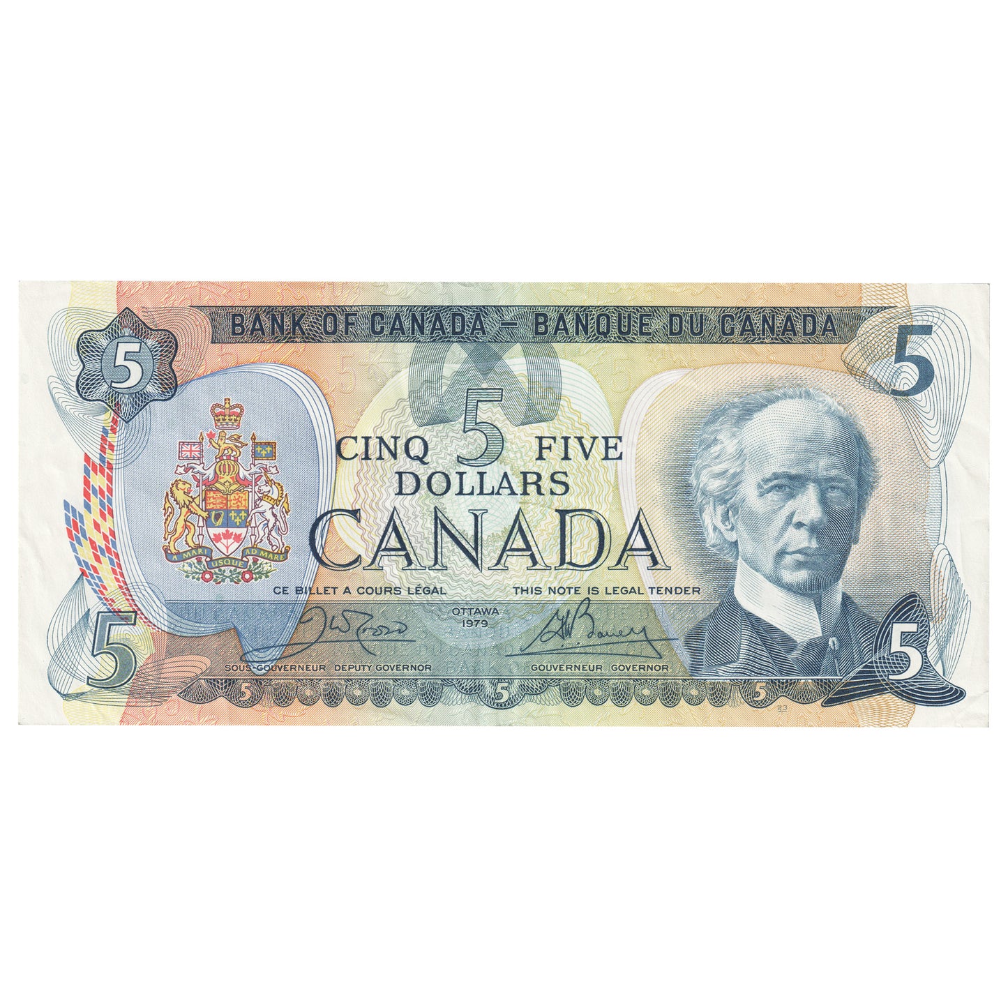 BC-53bA 1979 Canada $5 Crow-Bouey, 310, VF-EF