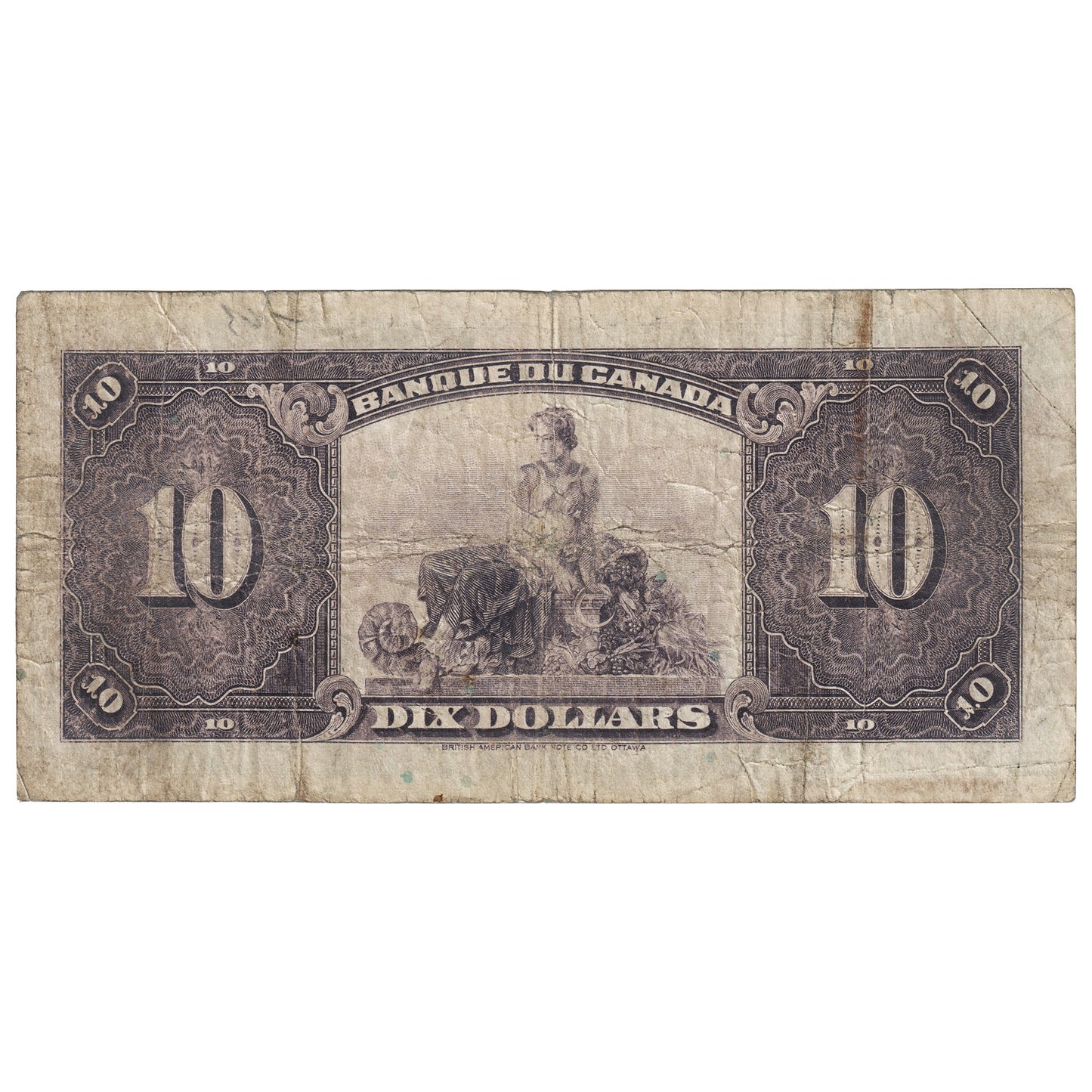 BC-8 1935 Canada $10 Osborne-Towers, French, VG-F