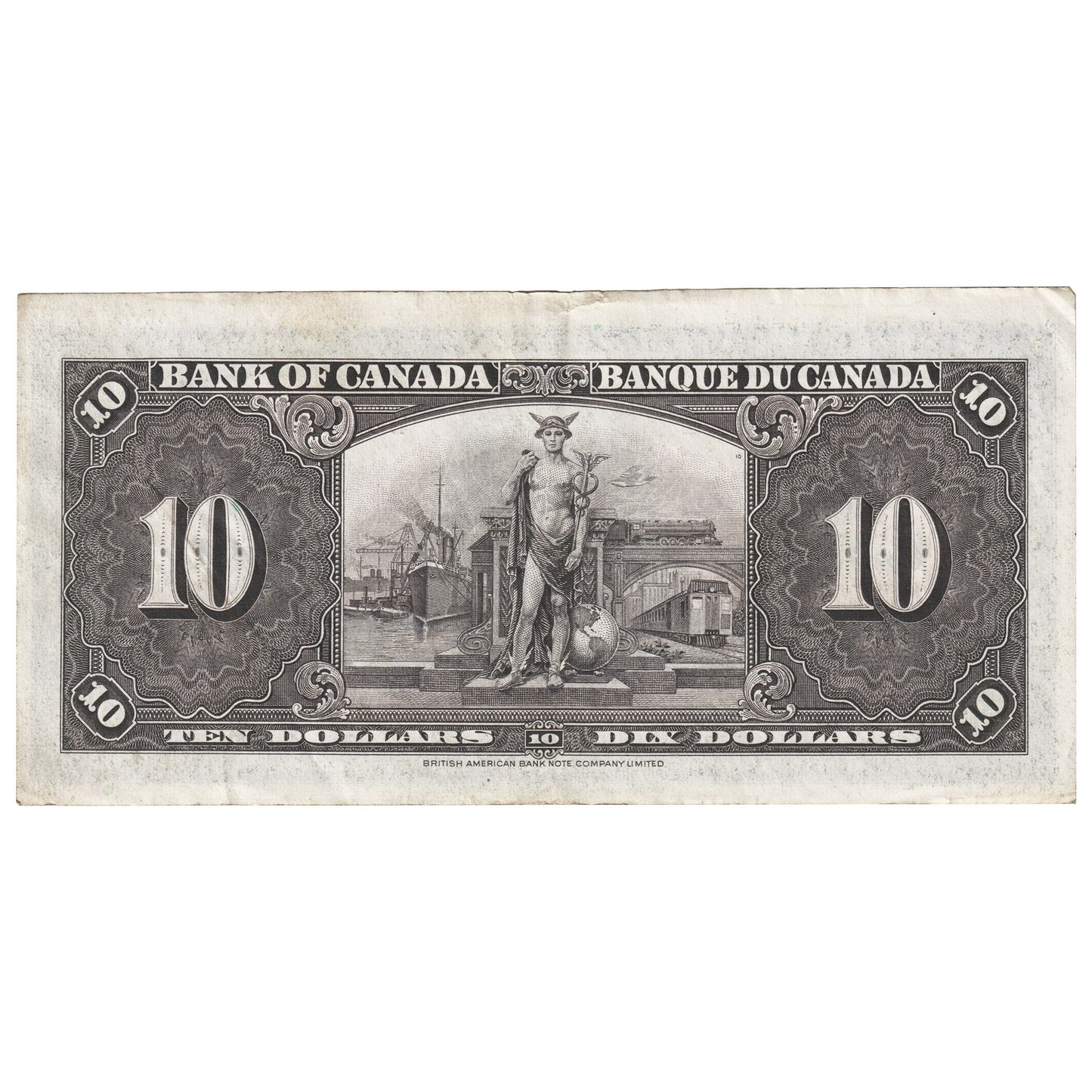 BC-24b 1937 Canada $10 Gordon-Towers, X/D, EF-AU