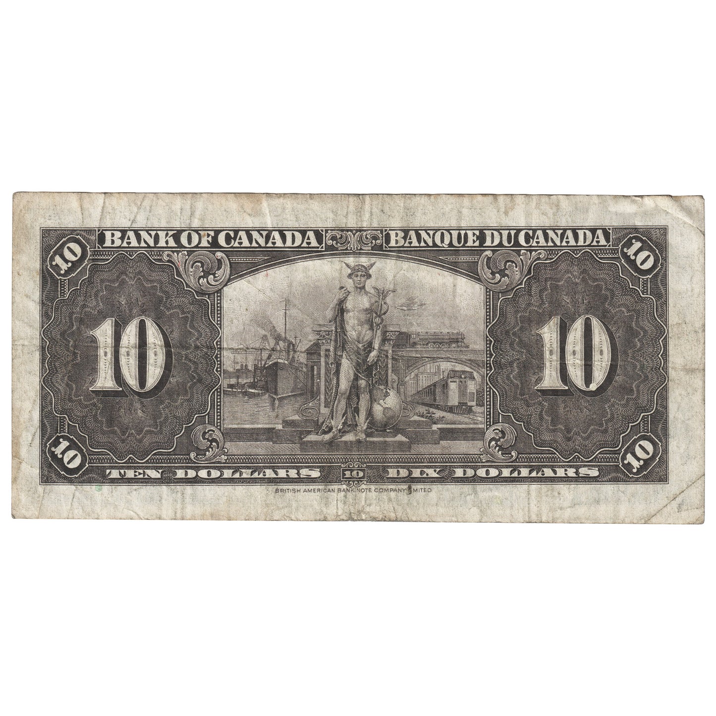 BC-24b 1937 Canada $10 Gordon-Towers, X/D, F-VF