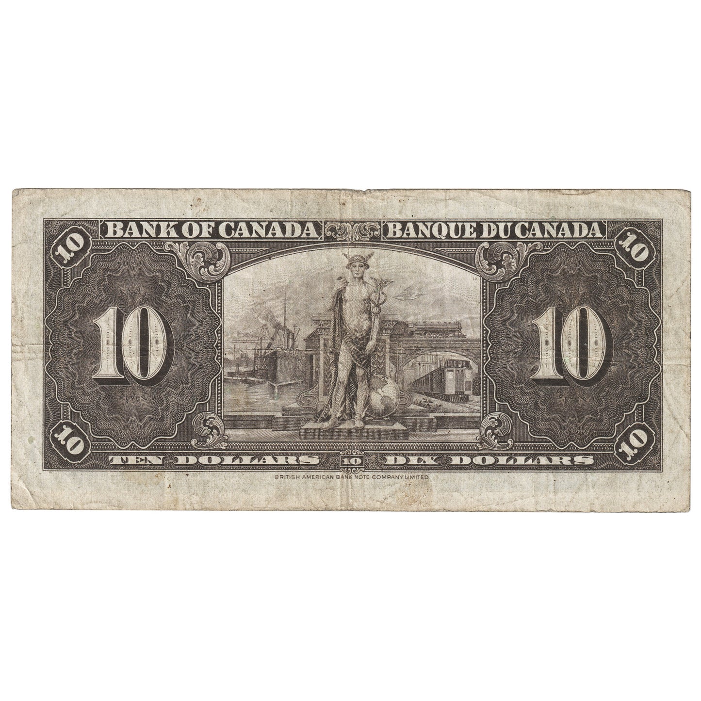 BC-24c 1937 Canada $10 Coyne-Towers, K/T, VG-F