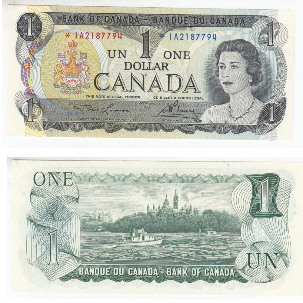 BC-46aA 1973 Canada $1 Lawson-Bouey, *IA, AU-UNC (AU55)