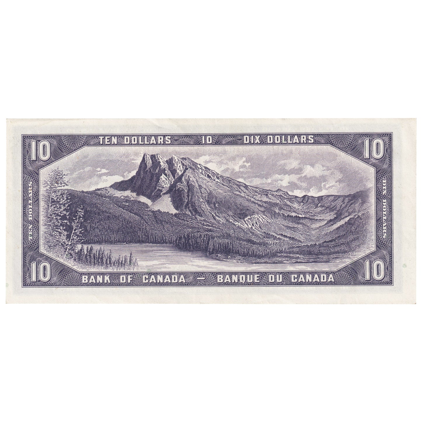 BC-32b 1954 Canada $10 Beattie-Coyne, Devil's Face, H/D, AU-UNC (AU55)