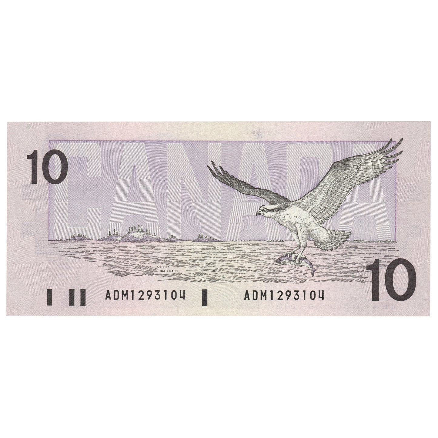 BC-57a 1989 Canada $10 Thiessen-Crow, ADM, UNC