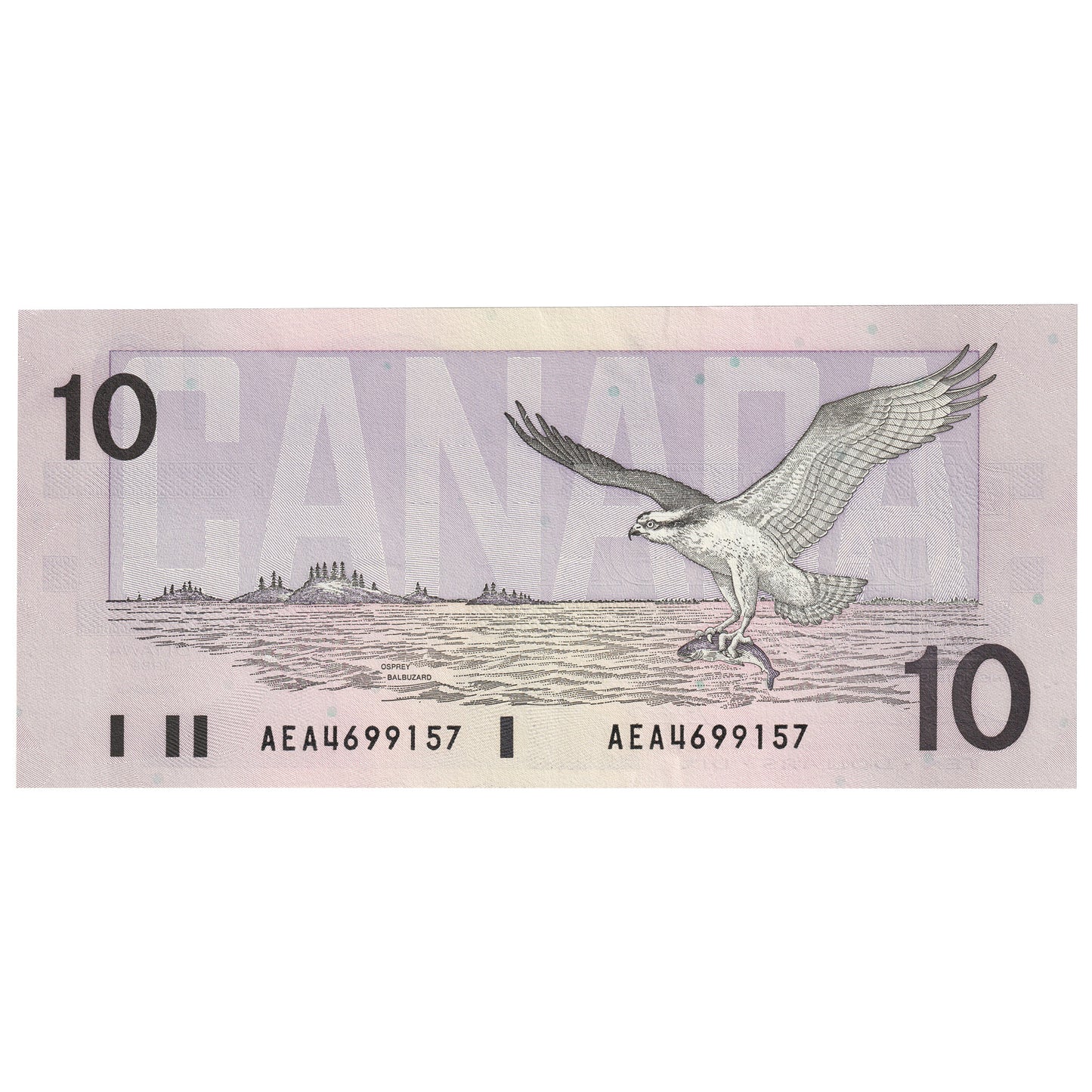 BC-57a 1989 Canada $10 Thiessen-Crow, AEA, AU