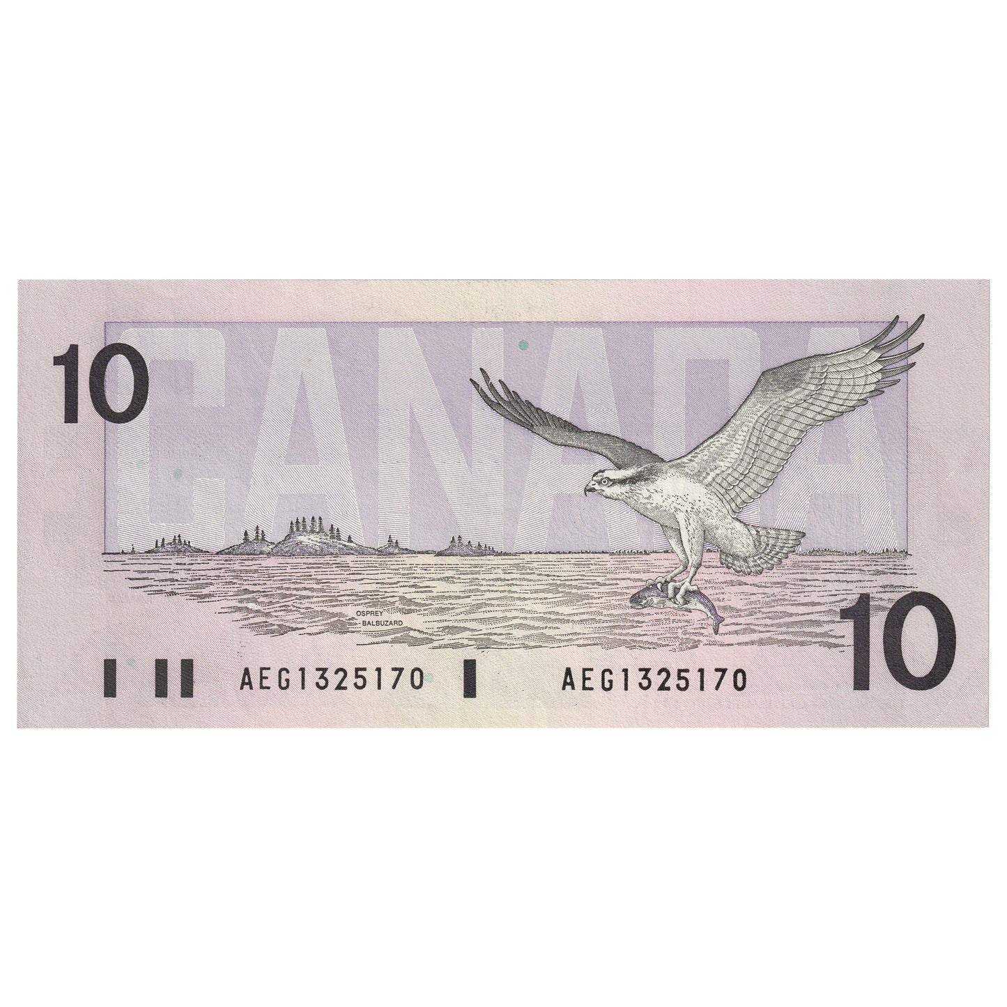 BC-57a 1989 Canada $10 Thiessen-Crow, AEG, AU-UNC