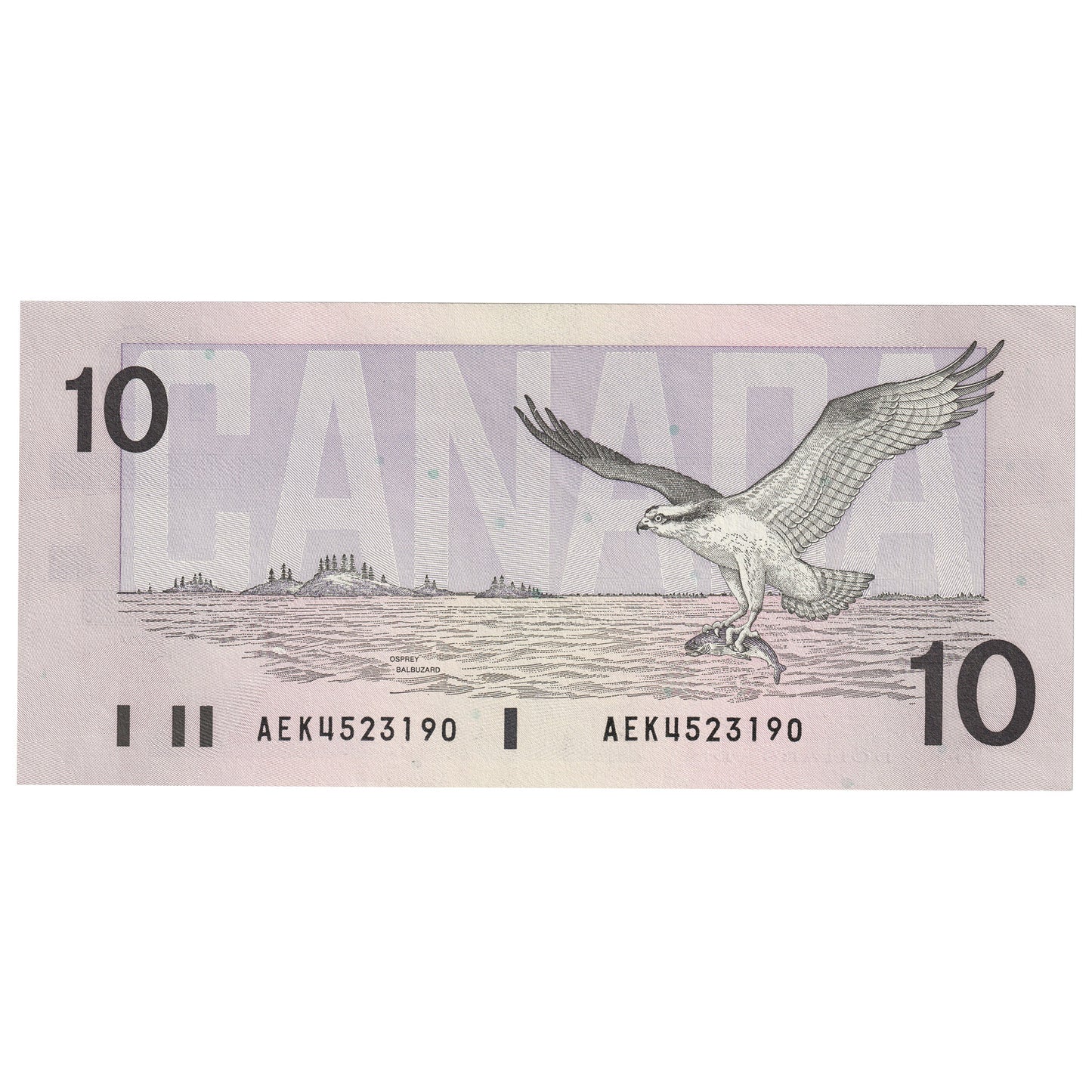 BC-57a 1989 Canada $10 Thiessen-Crow, AEK, AU