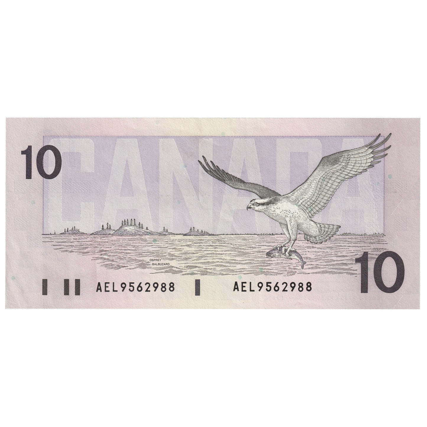 BC-57a 1989 Canada $10 Thiessen-Crow, AEL, AU