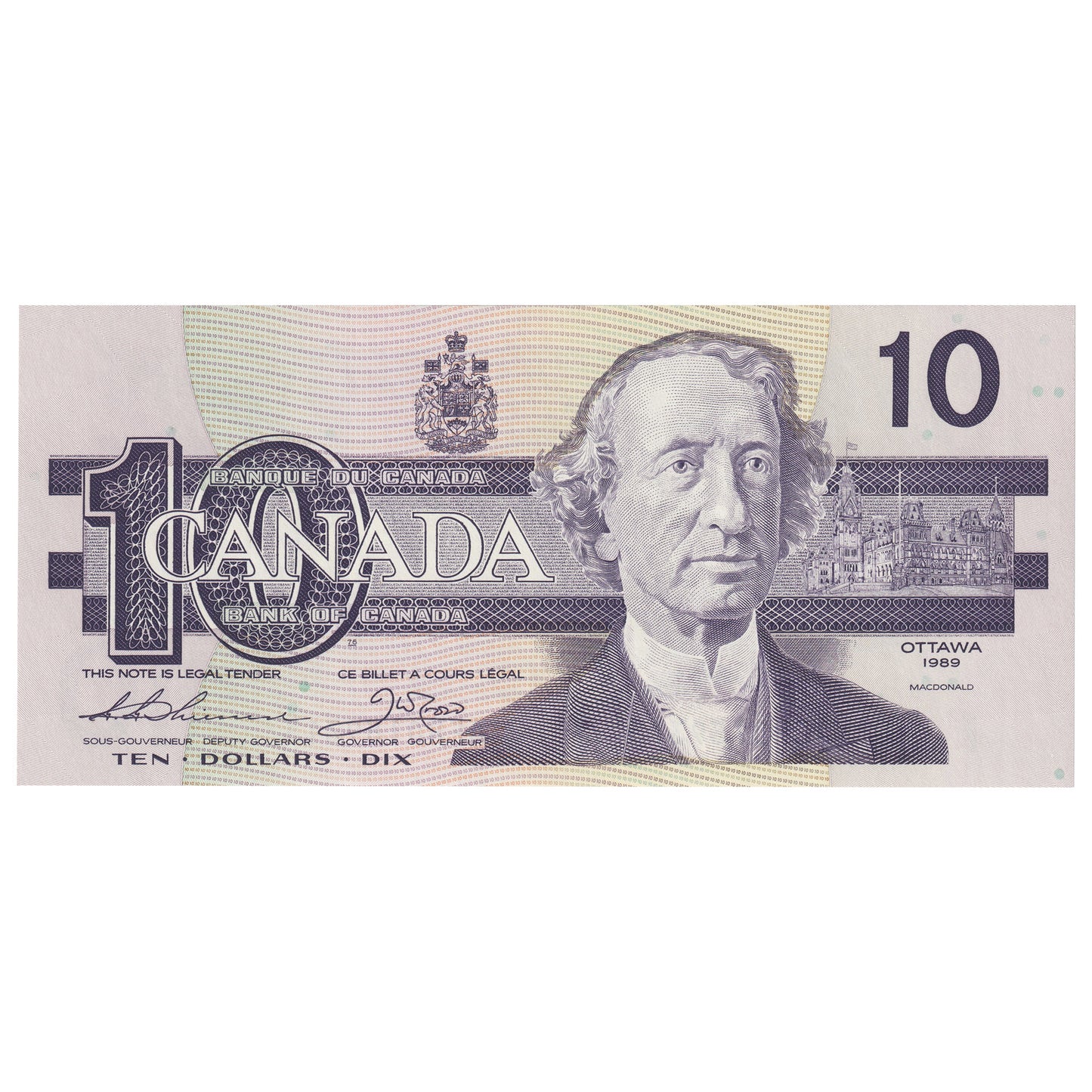 BC-57a 1989 Canada $10 Thiessen-Crow, AER, CUNC