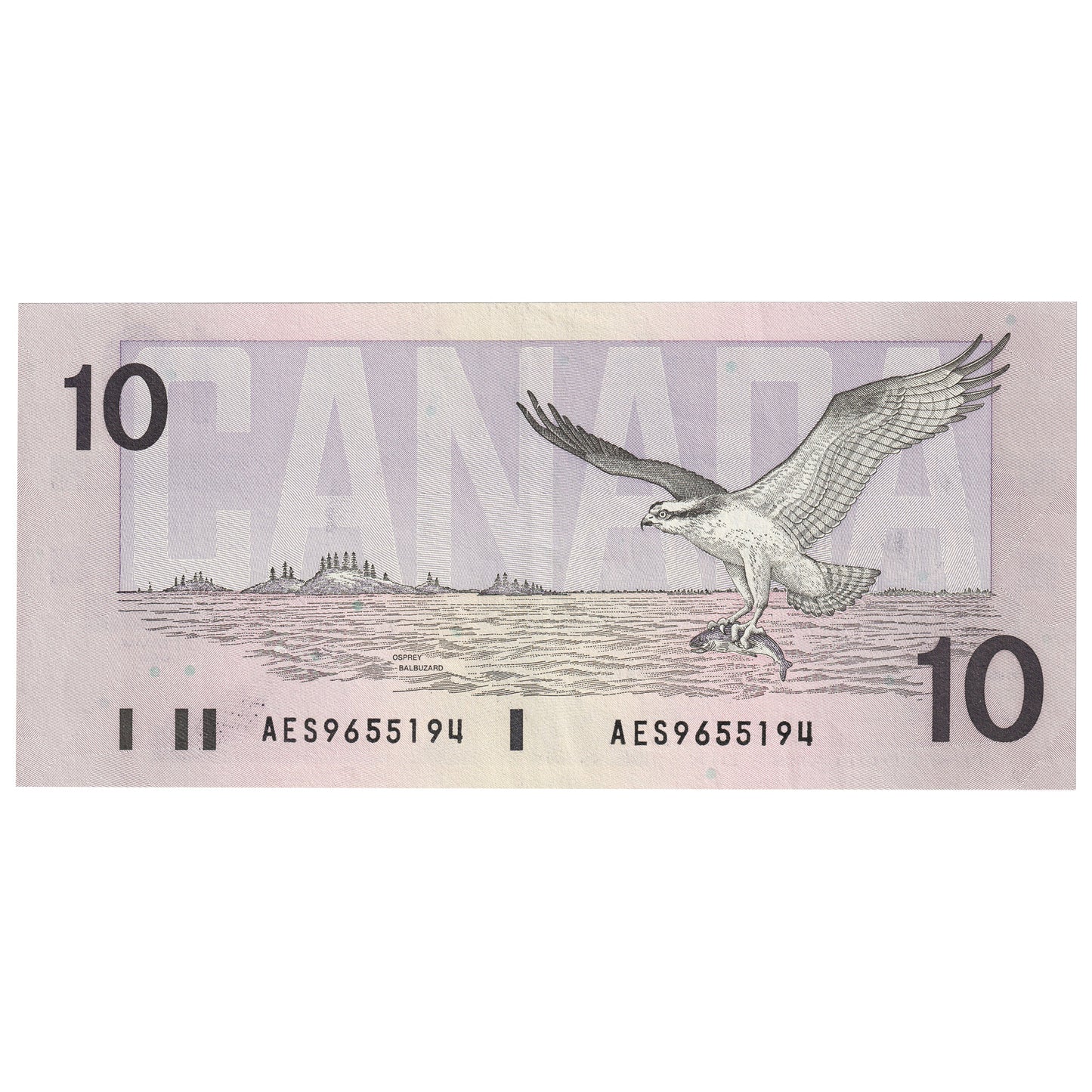 BC-57a 1989 Canada $10 Thiessen-Crow, AES, AU