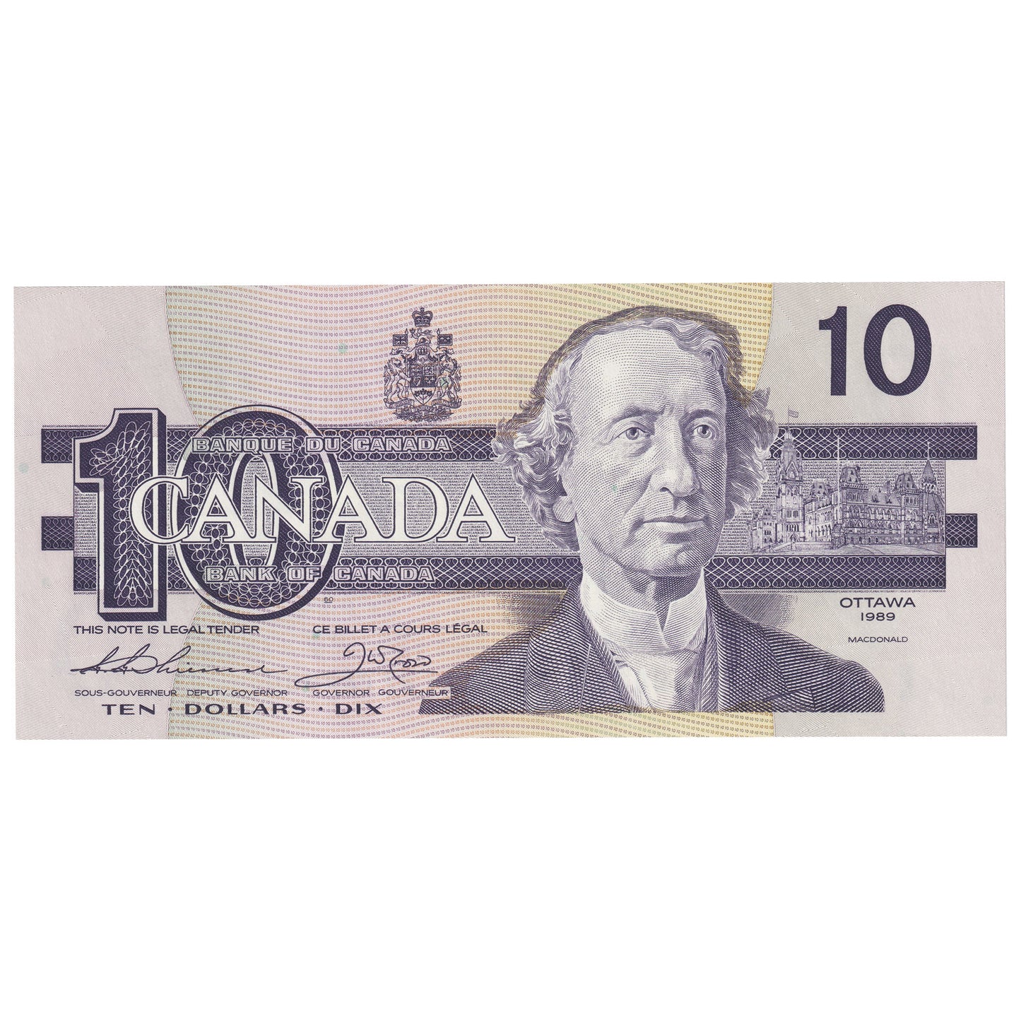 BC-57a 1989 Canada $10 Thiessen-Crow, AEW, UNC