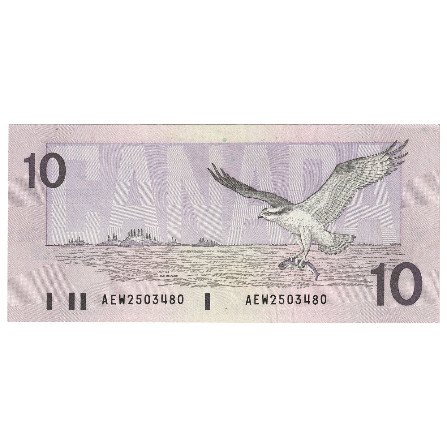 BC-57a 1989 Canada $10 Thiessen-Crow, AEW, AU