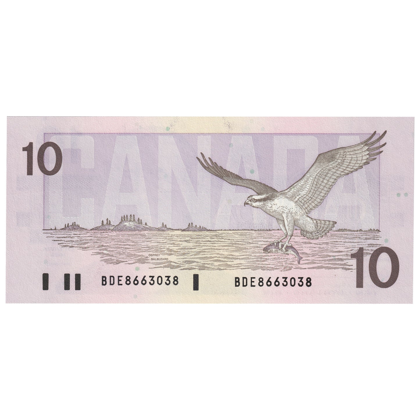 BC-57a 1989 Canada $10 Thiessen-Crow, BDE, CUNC