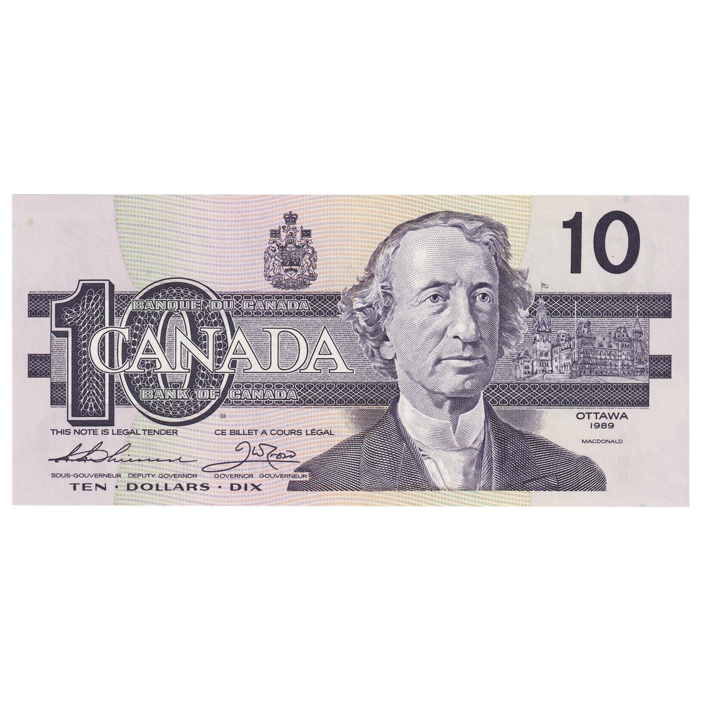 BC-57a 1989 Canada $10 Thiessen-Crow, BDE, CUNC