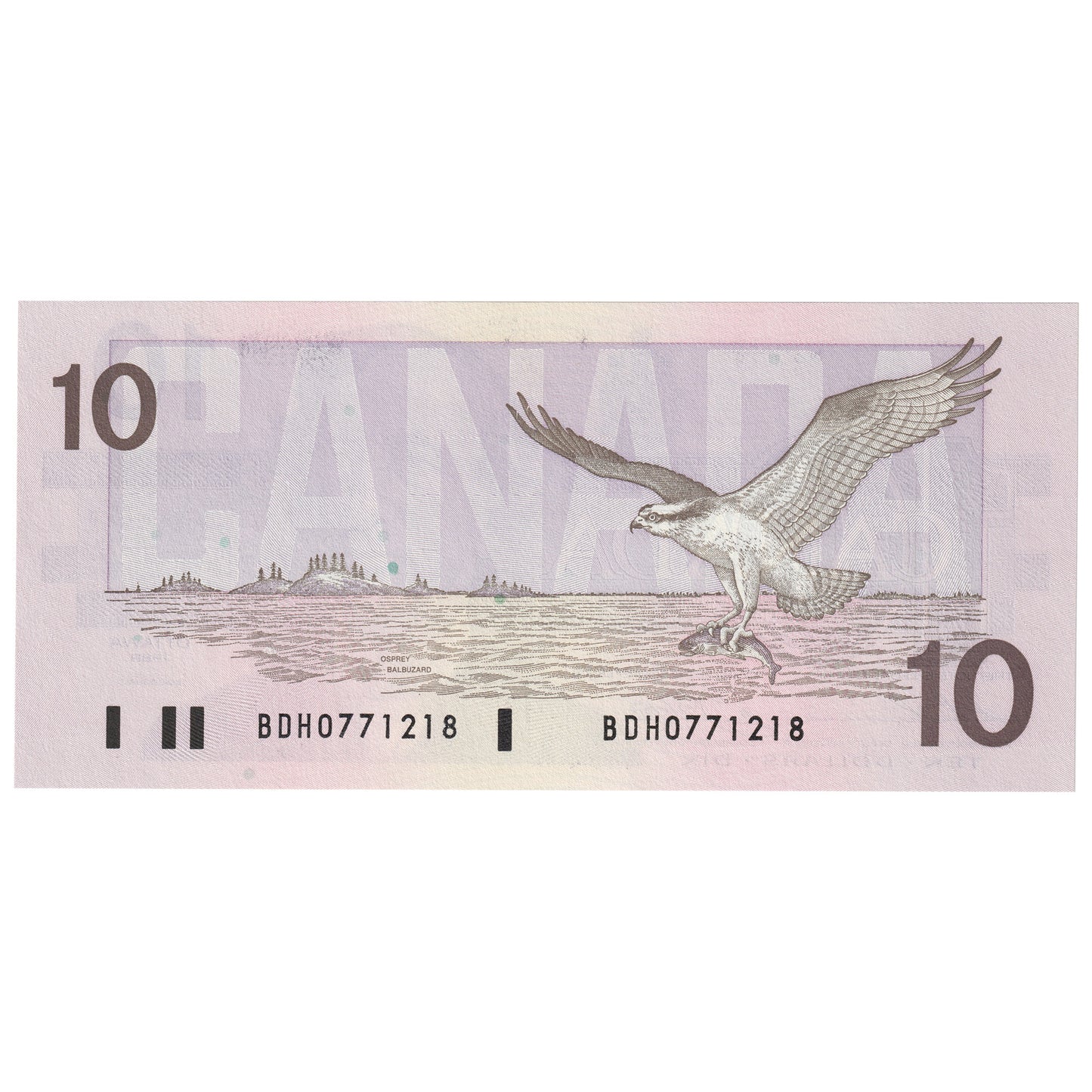 BC-57a 1989 Canada $10 Thiessen-Crow, BDH, CUNC