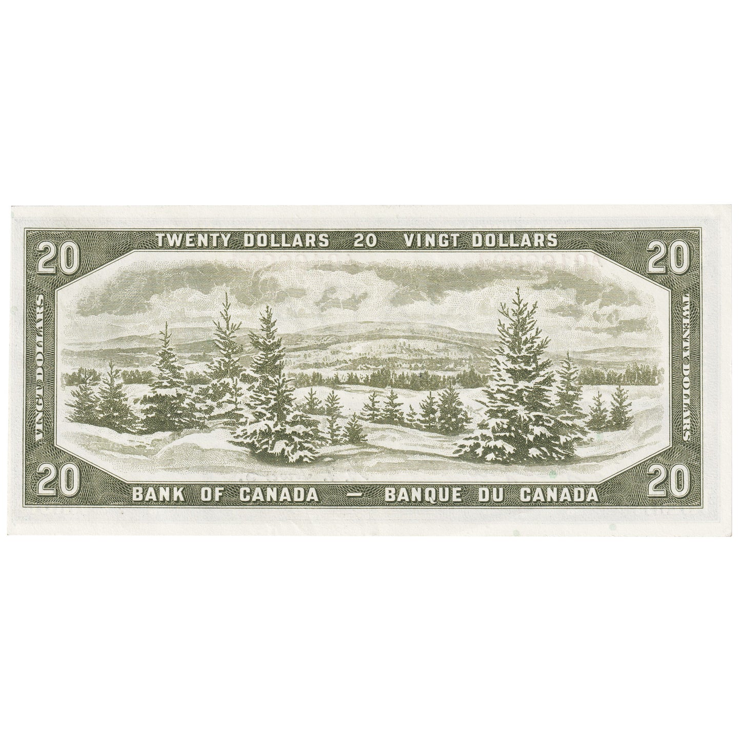 BC-33a 1954 Canada $20 Coyne-Towers, Devil's Face, A/E, AU-UNC (AU55)