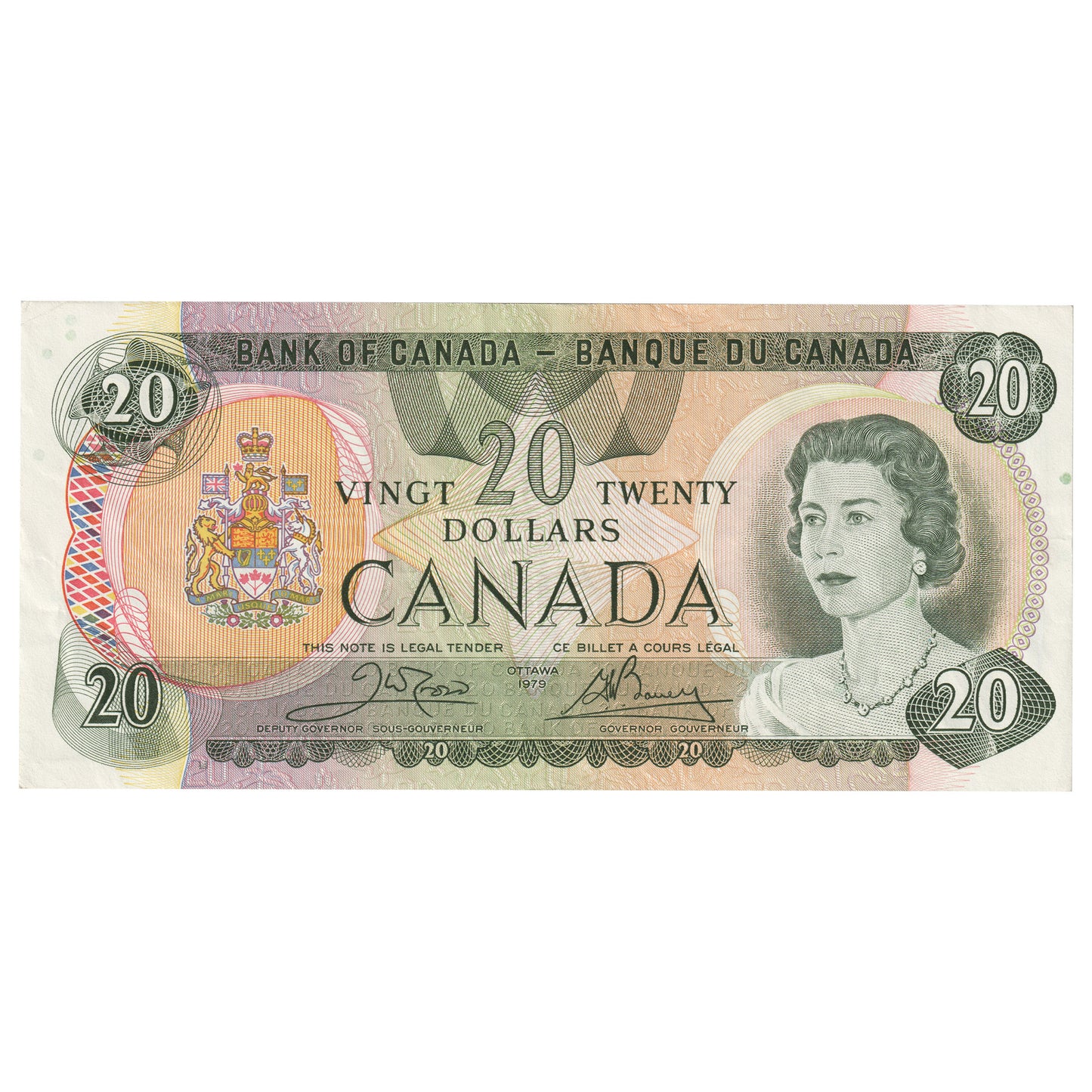 BC-54bA 1979 Canada $20 Crow-Bouey, 510, Steel Engraved, EF