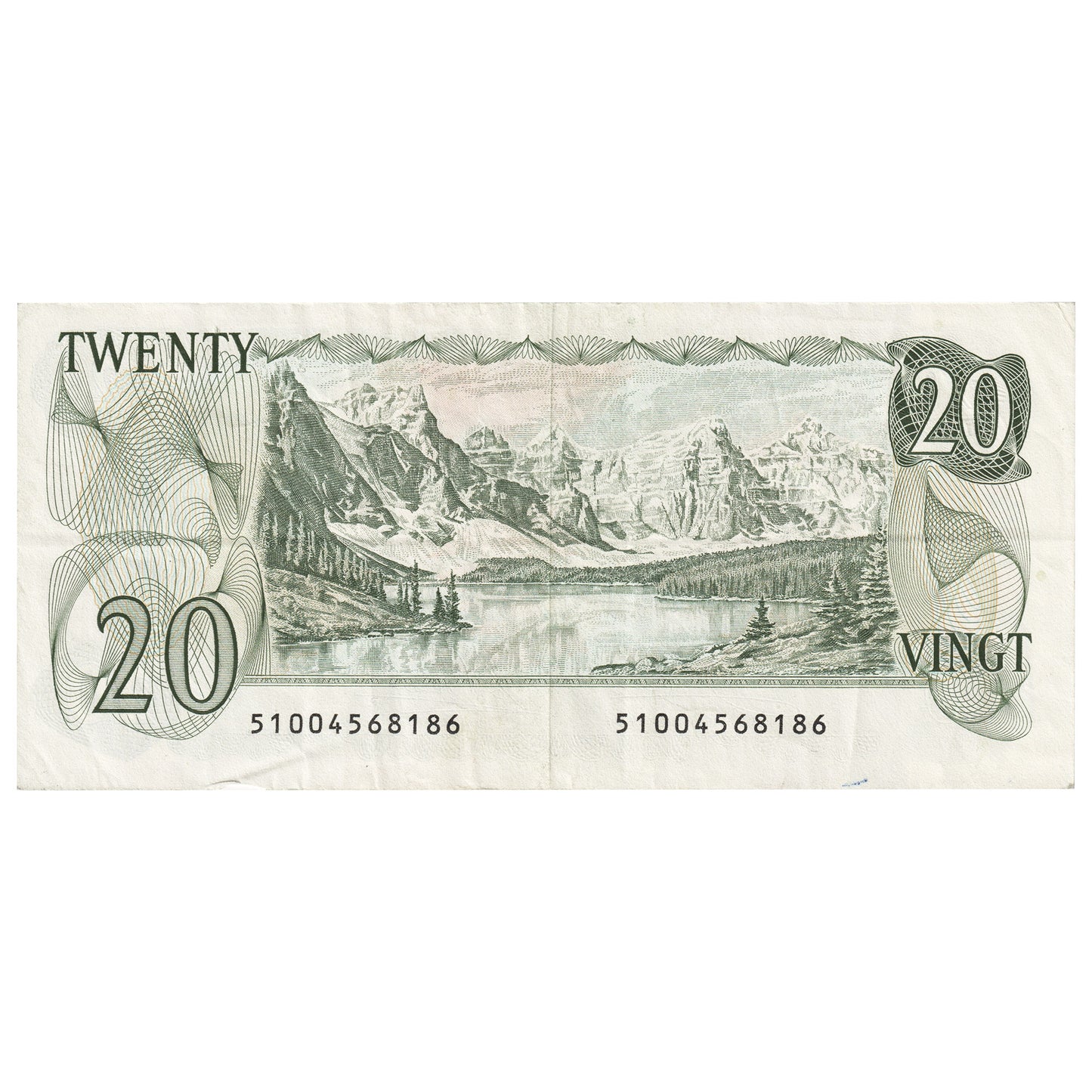 BC-54bA 1979 Canada $20 Crow-Bouey, 510, Steel Engraved, VF-EF