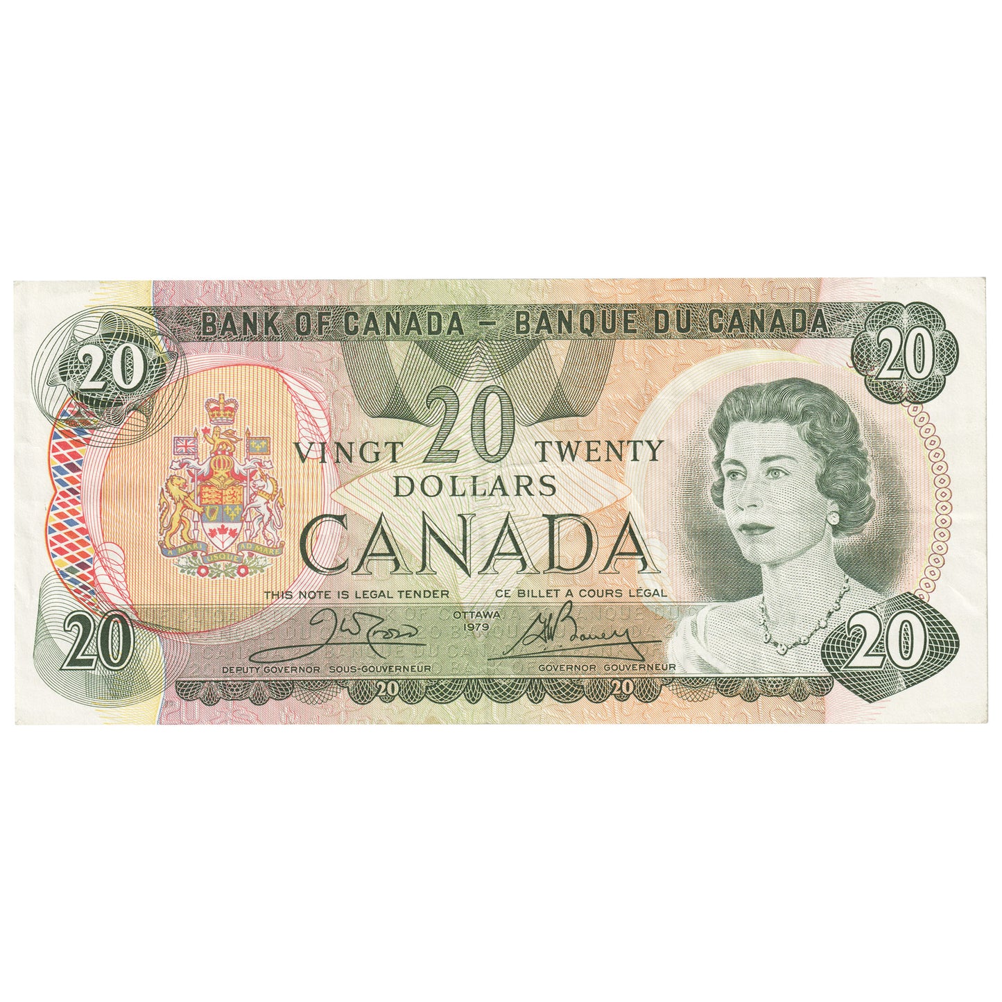 BC-54bA-i 1979 Canada $20 Crow-Bouey, 516, Lithographed, VF-EF (VF30)