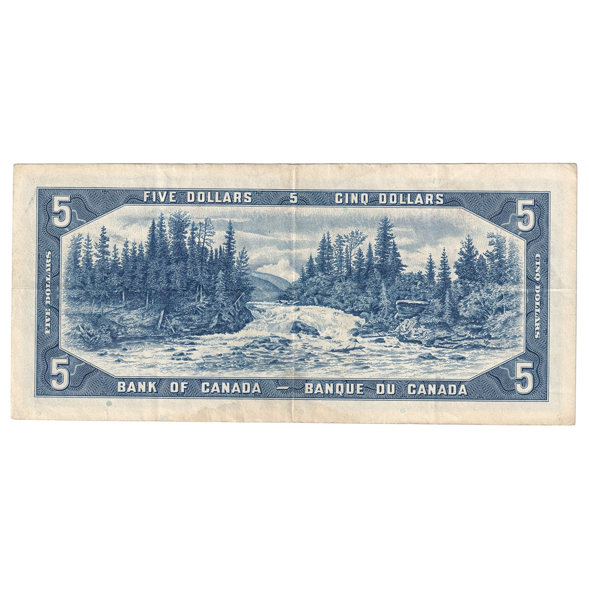BC-39b 1954 Canada $5 Beattie-Rasminsky, N/S, VF-EF (VF30)