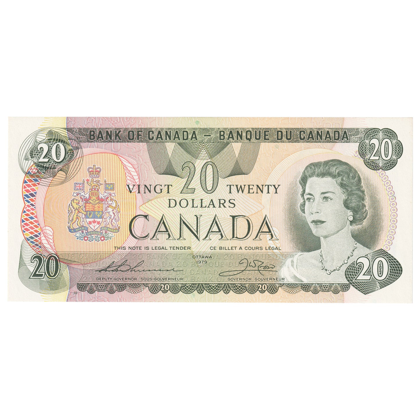 BC-54cA-i 1979 Canada $20 Thiessen-Crow, 516, Choice Uncirculated (CUNC63)