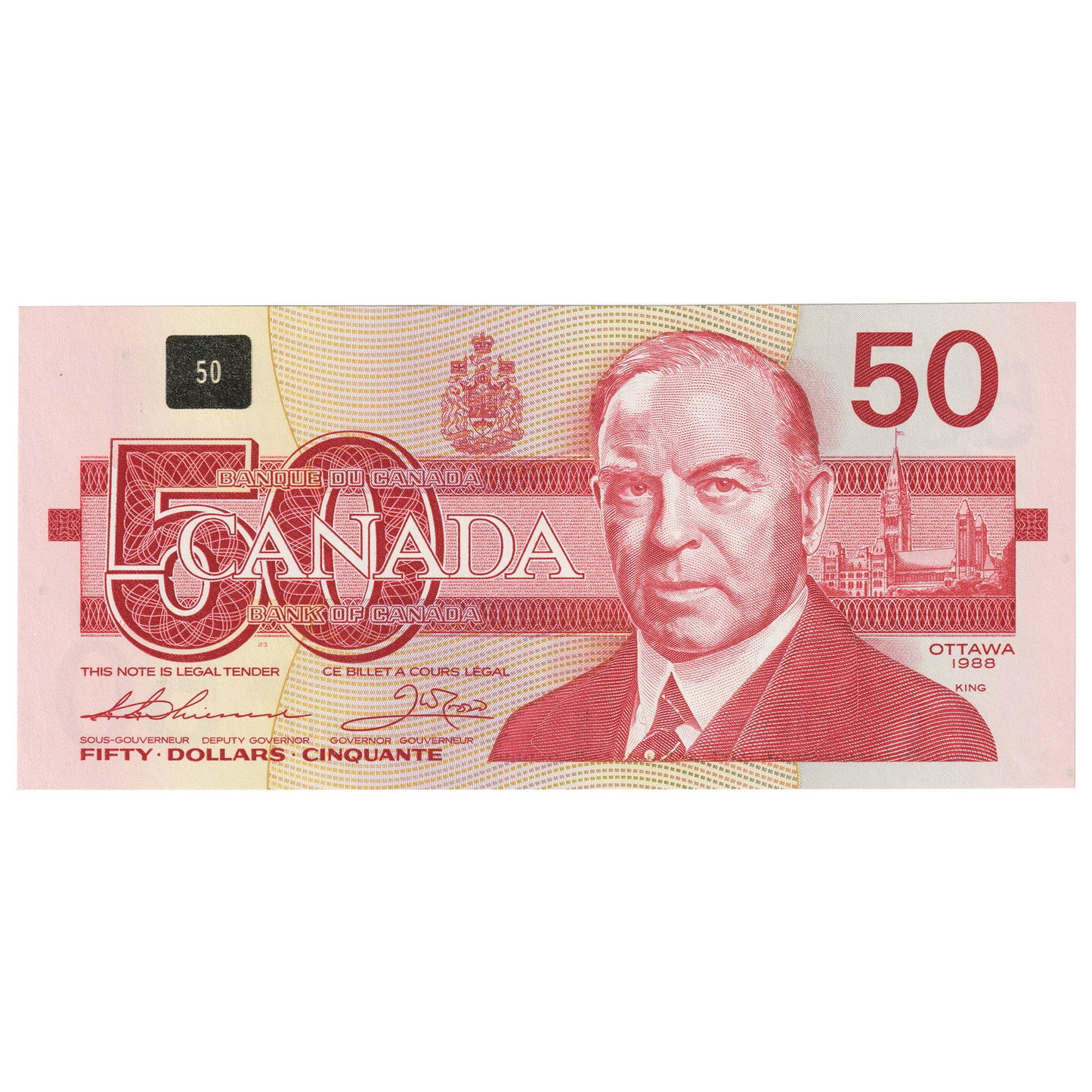 BC-59aA 1988 Canada $50 Thiessen-Crow, EHX Below 1.7M, CUNC