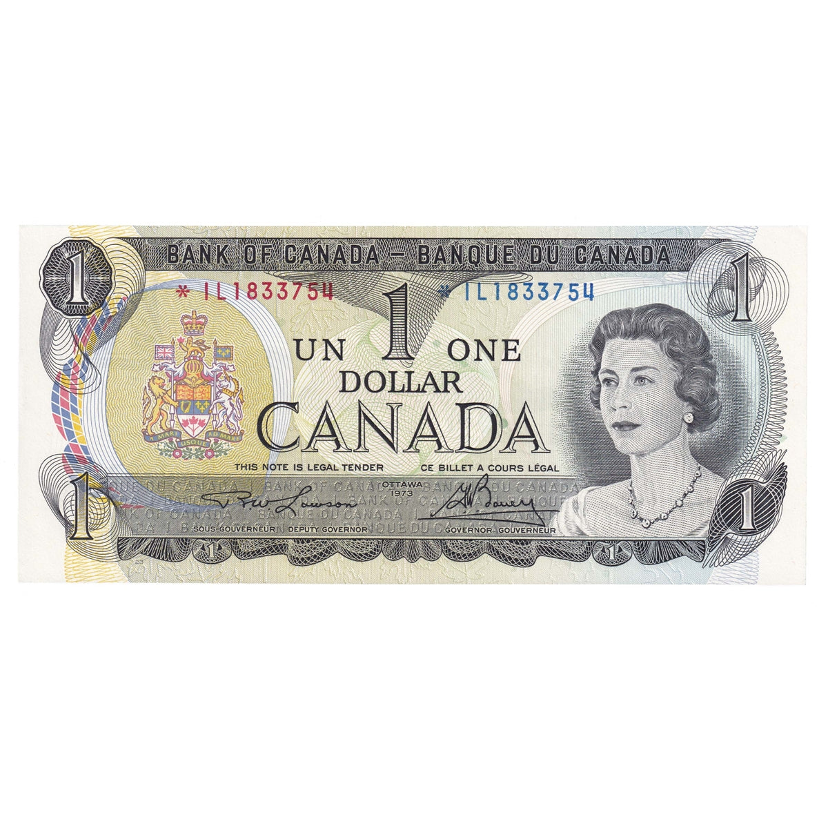 BC-46aA 1973 Canada $1 Lawson-Bouey, *IL, CUNC