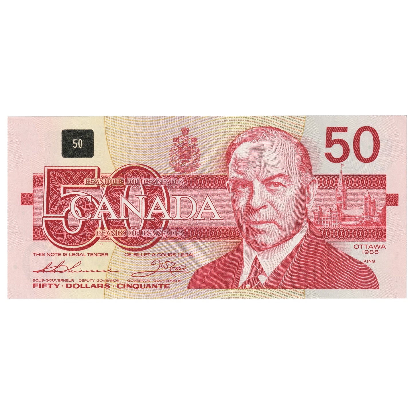 BC-59aA 1988 Canada $50 Thiessen-Crow, EHX Below 1.7M, AU