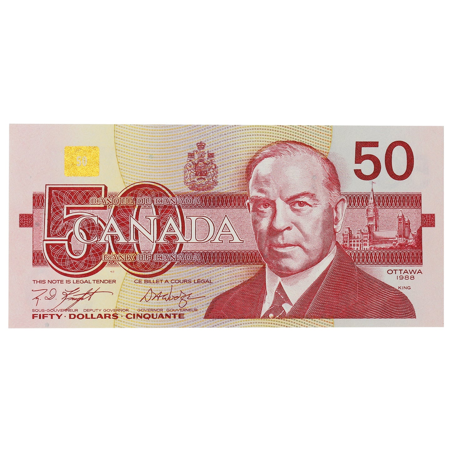 BC-59dA 1988 Canada $50 Knight-Dodge, FHZ (8.440-8.860), CUNC