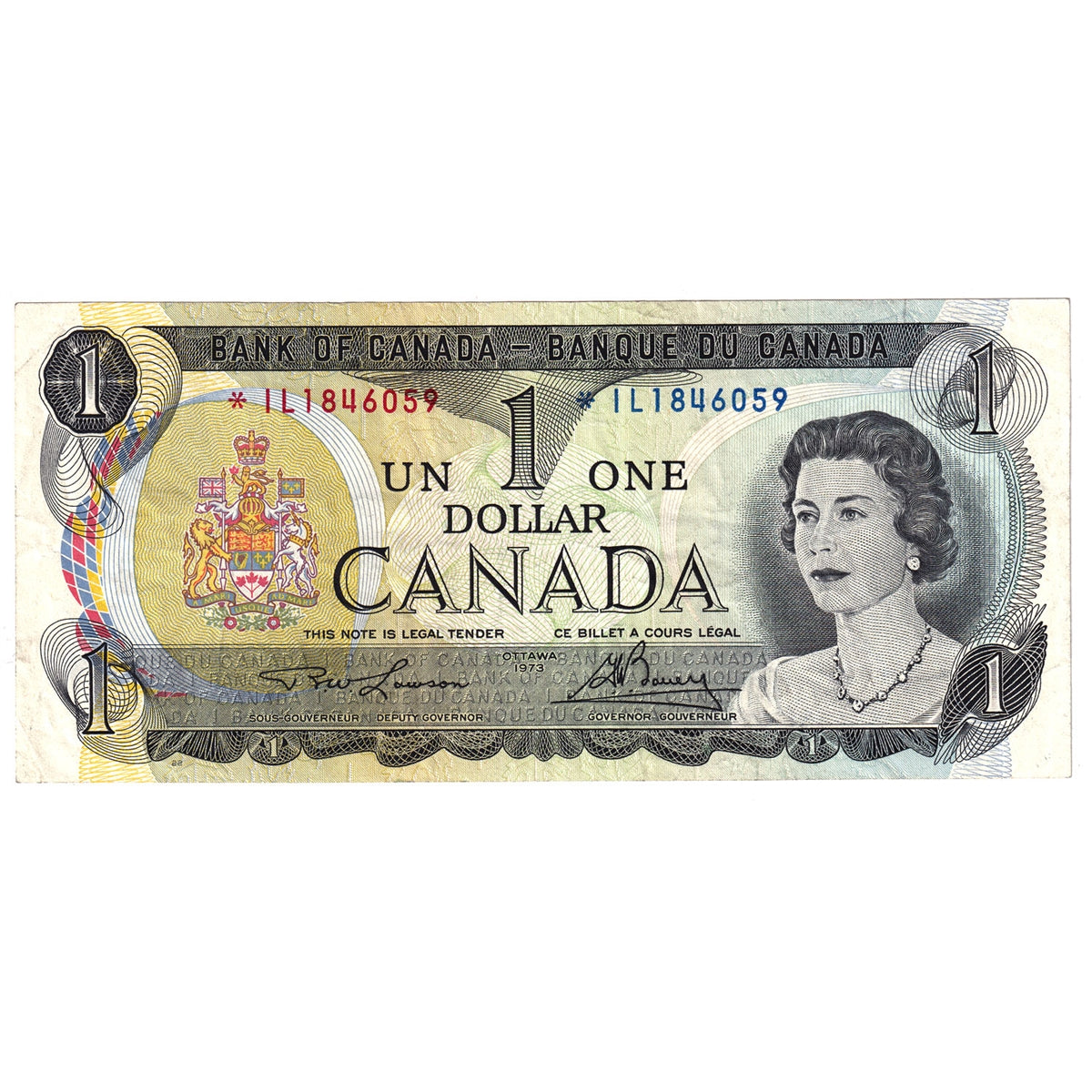 BC-46aA 1973 Canada $1 Lawson-Bouey, *IL, VF