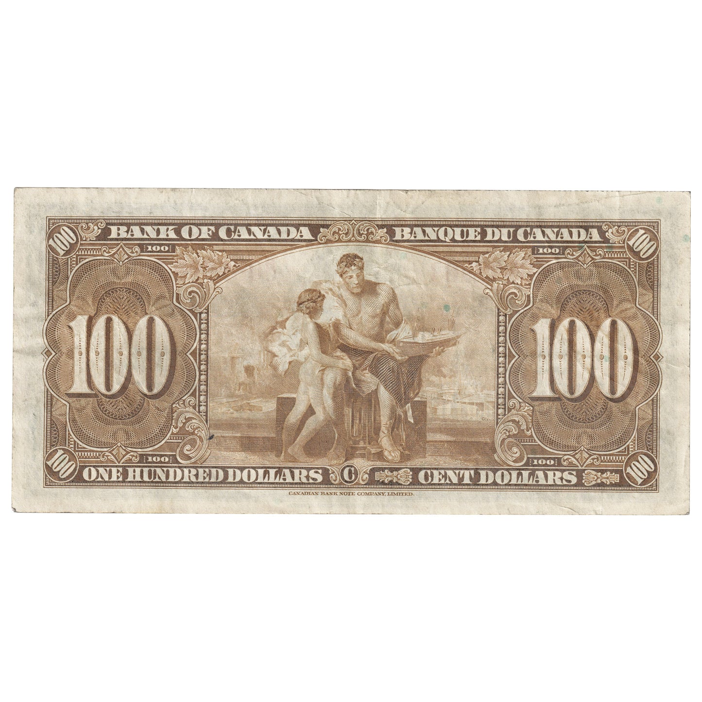 BC-27b 1937 Canada $100 Gordon-Towers, B/J, AU