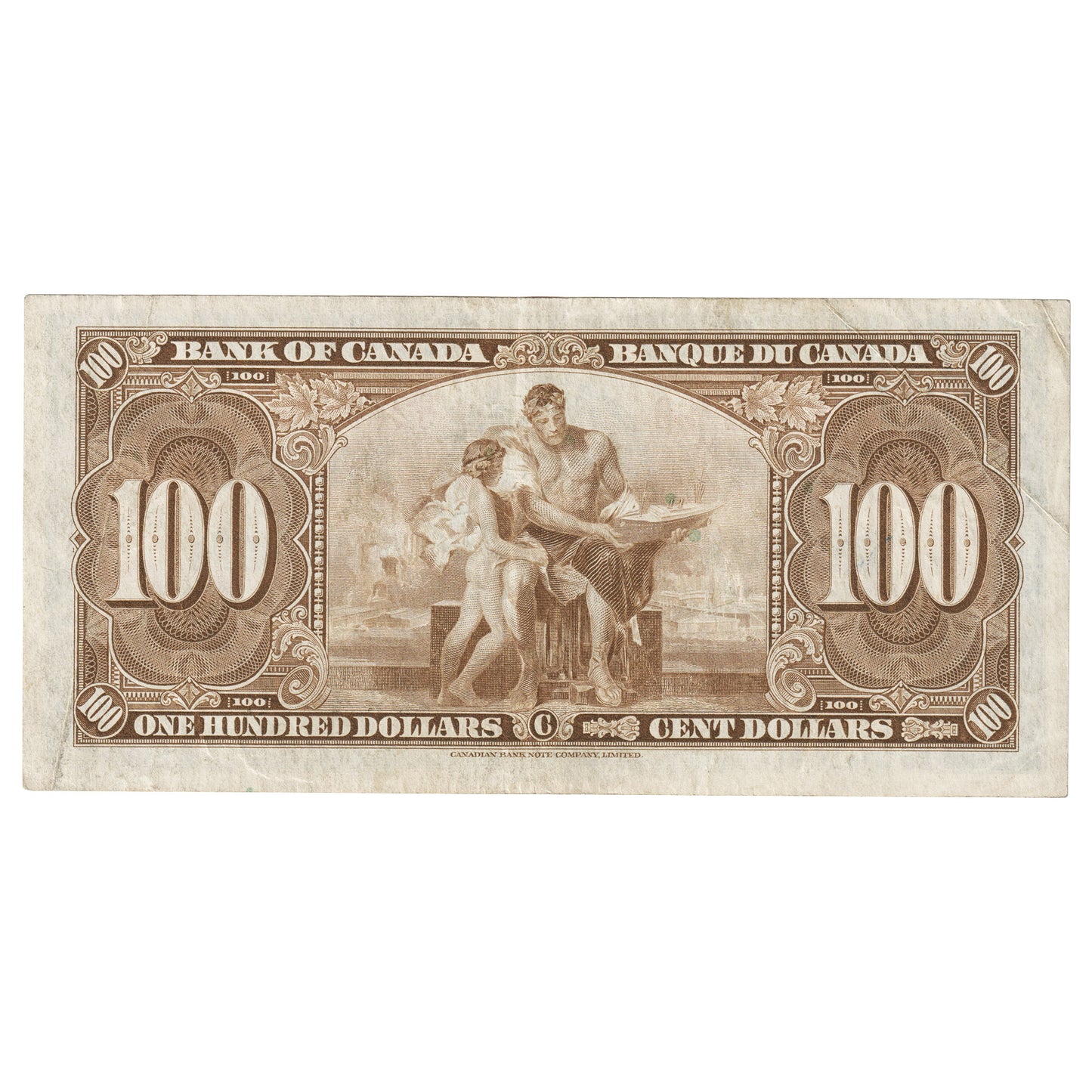 BC-27b 1937 Canada $100 Gordon-Towers, B/J, Extra Fine (EF40)