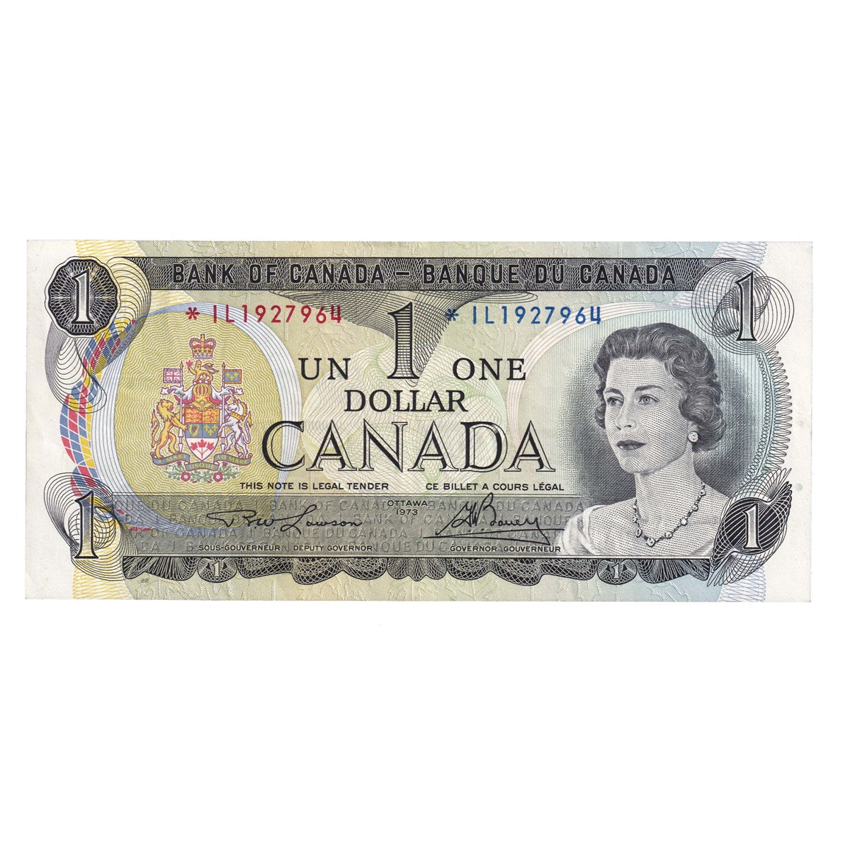 BC-46aA 1973 Canada $1 Lawson-Bouey, *IL, VF-EF