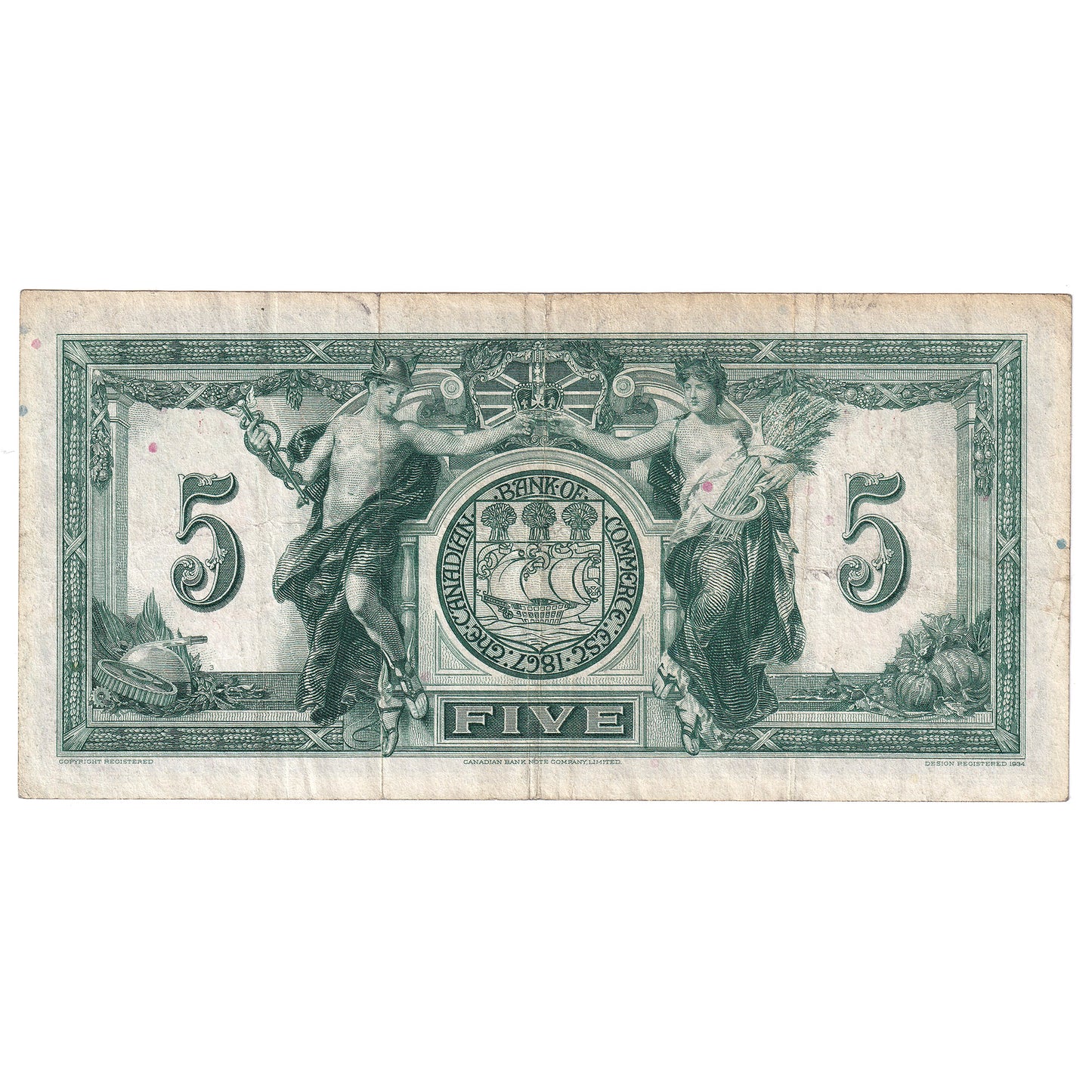 75-18-02 1935 Canadian Bank of Commerce $5 Aird-Logan, Very Fine (VF20)