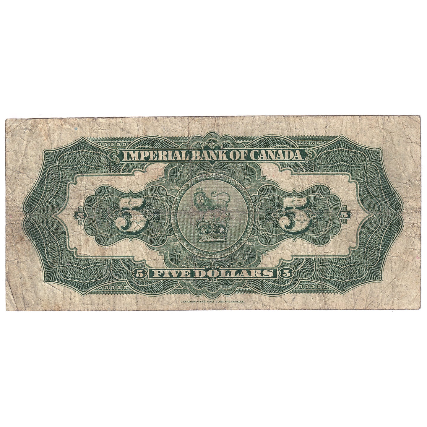 375-18-02 1923 Imperial Bank of Canada $5 Howland-Phipps, Very Good (VG8)