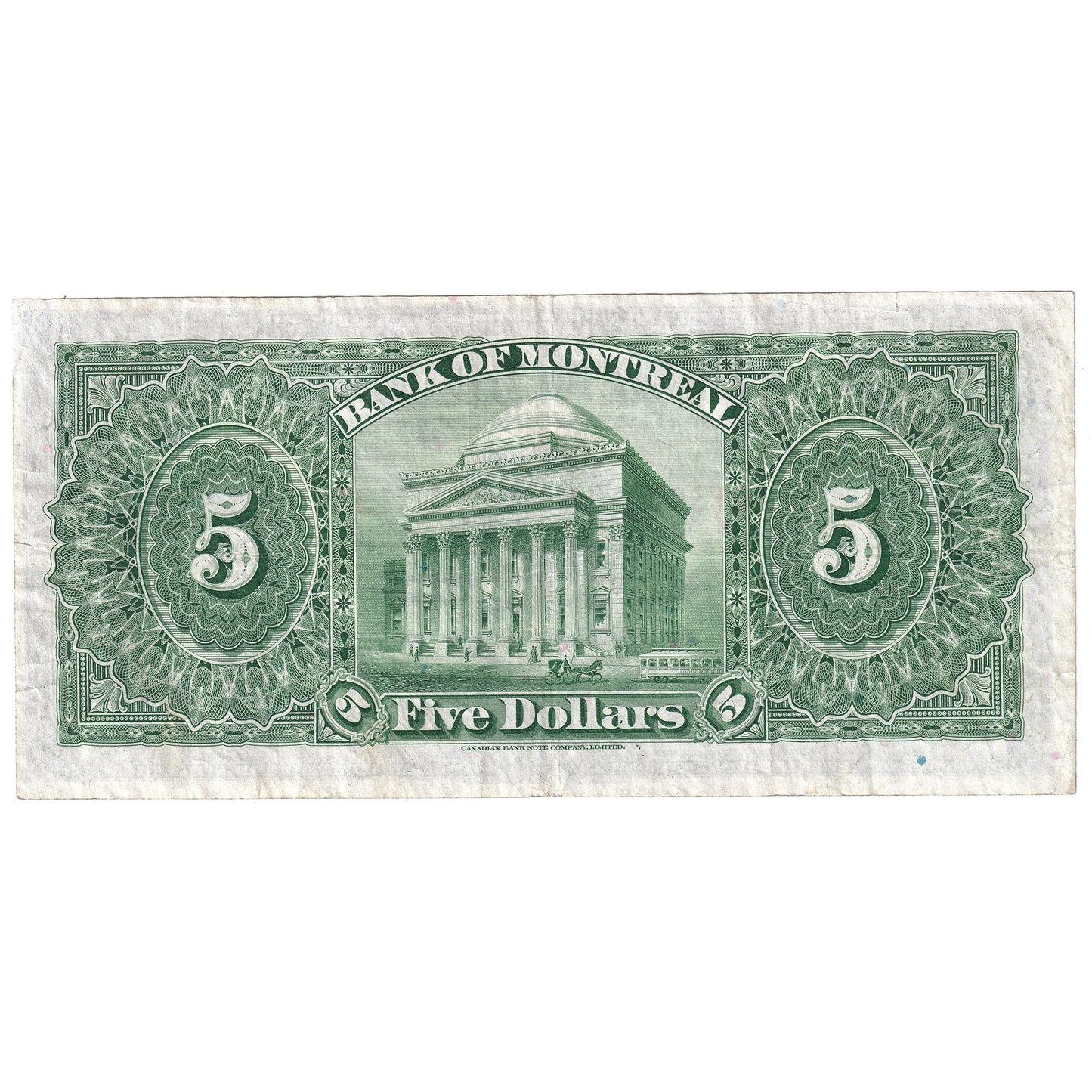 505-58-02 1931 Bank of Montreal $5 Bog-Gordon, Very Fine (VF20)