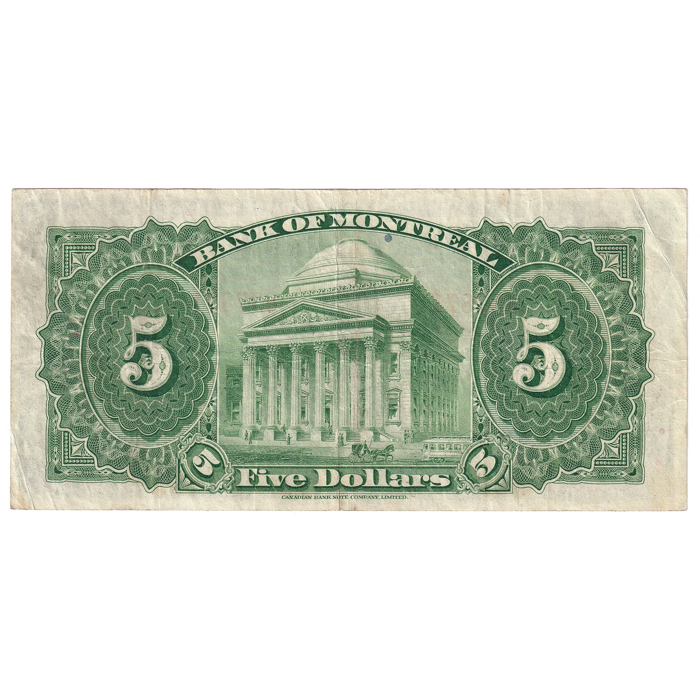 505-60-02 1935 Bank of Montreal $5 Bog-Gordon, Very Fine (VF20)