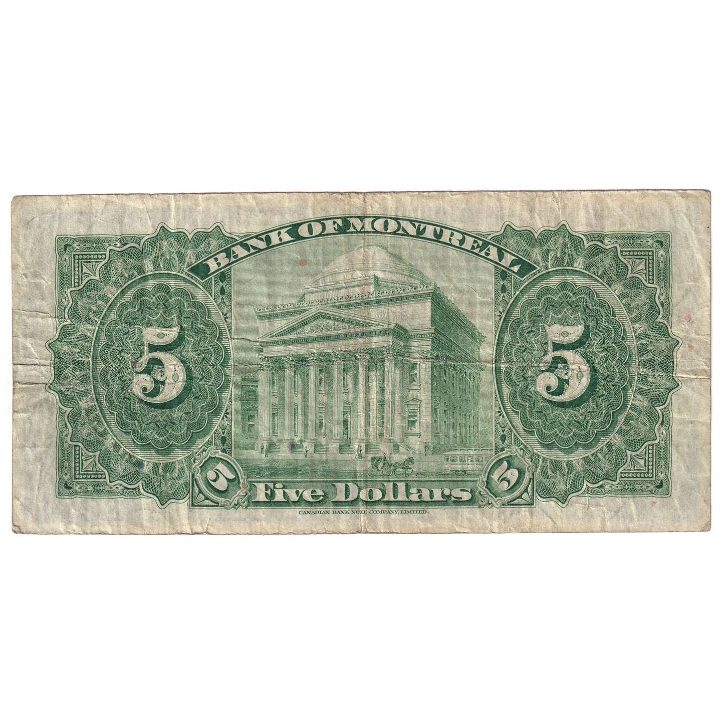 505-62-02 1938 Bank of Montreal $5 Dodds-Gordon, F-VF