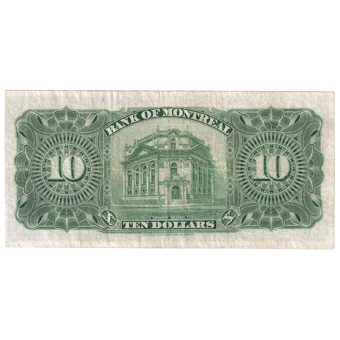 505-56-04 1923 Bank of Montreal $10 Williams-Taylor-Meredith, Very Fine (VF20)