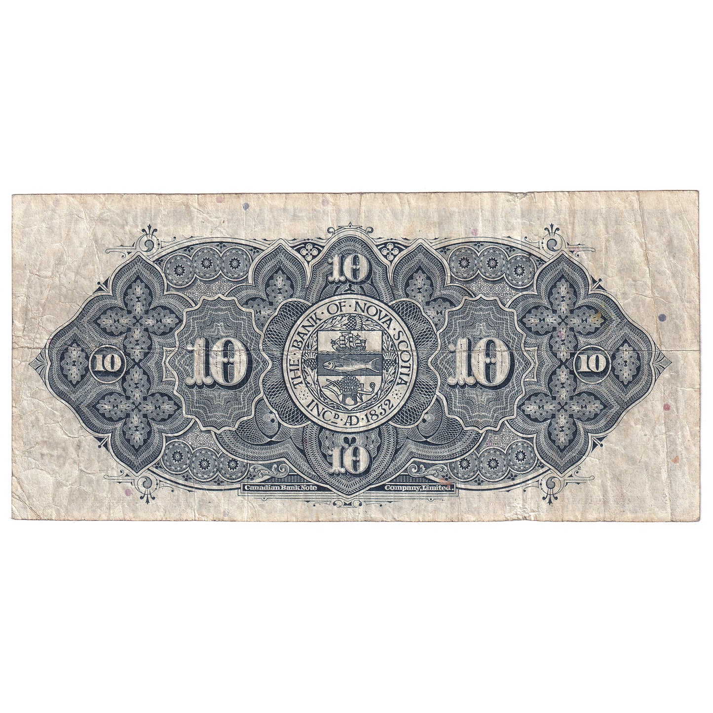550-36-04 1935 Bank of Nova Scotia $10 McLeod-Patterson, Very Fine (VF20)