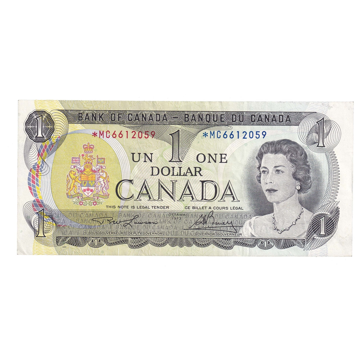 BC-46aA 1973 Canada $1 Lawson-Bouey, *MC, VF-EF