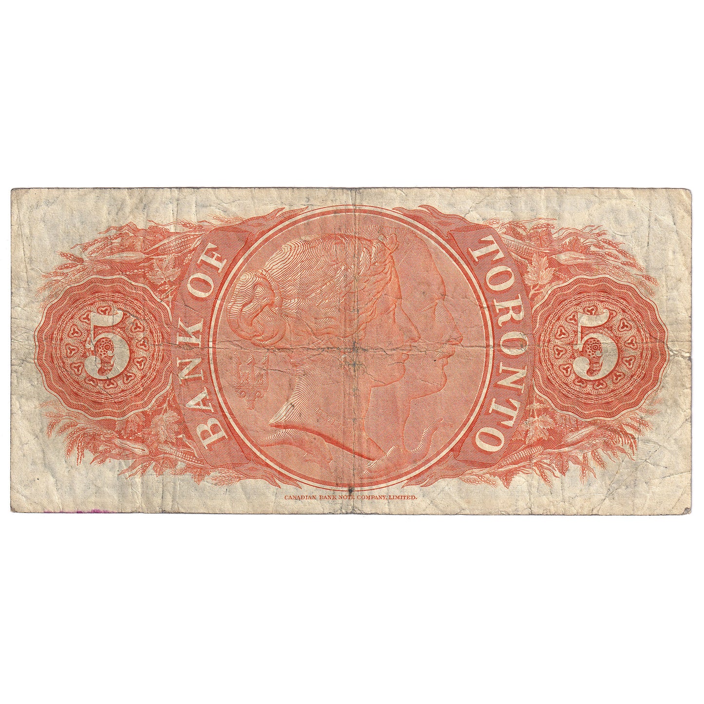 715-24-06 1937 Bank of Toronto $5 Marsh-Lamb, Fine (F12)