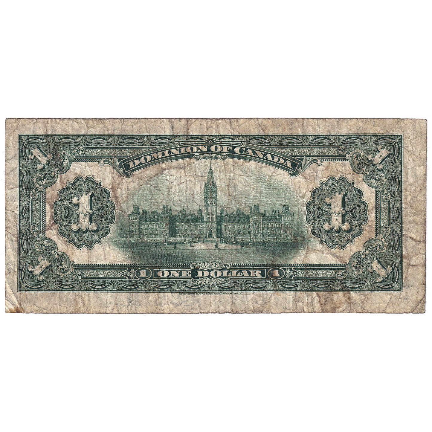 DC-23a-i 1917 Dominion $1 Various-Boville, No Seal, Imprints, Fine (F12)