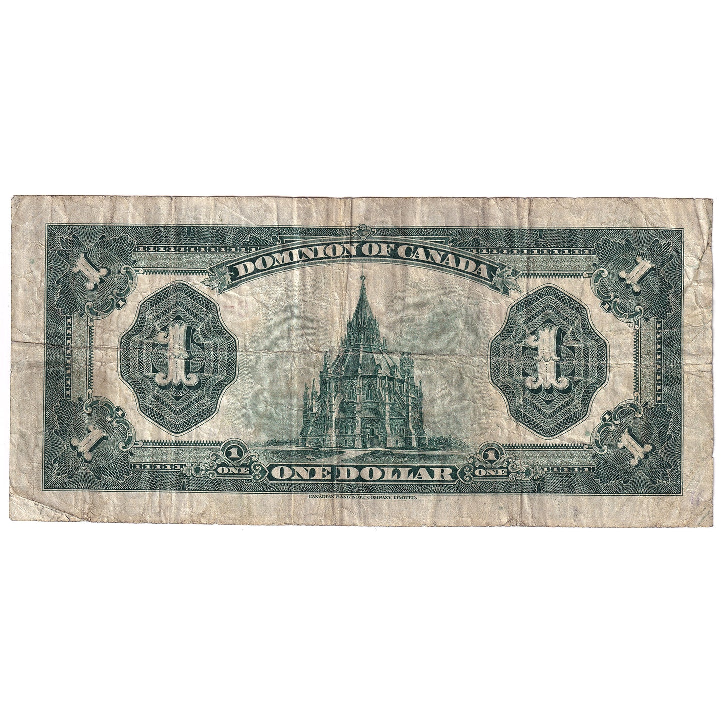 DC-25a 1923 Dominion $1 Hyndman-Saunders, Black Seal, Group 1, F-VF (F15)
