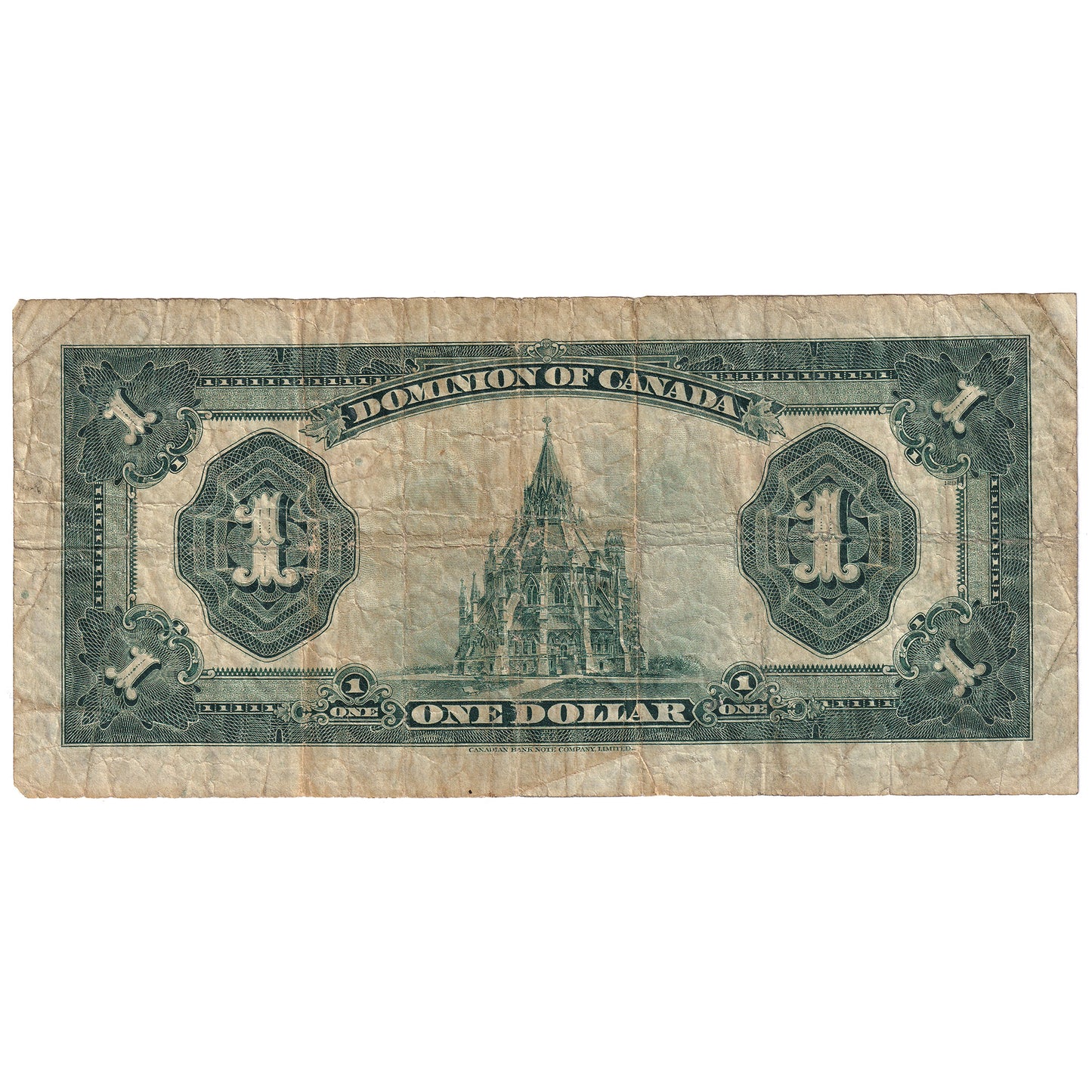 DC-25j 1923 Dominion $1 McCavour-Saunders, Green Seal, Group 2, F