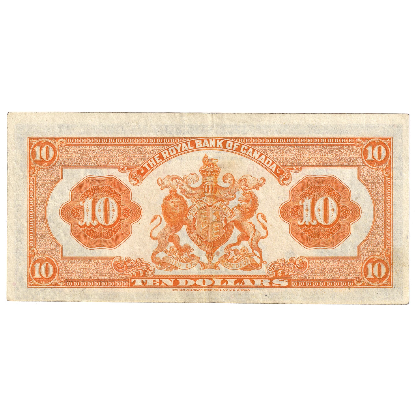 630-18-04a 1935 Royal Bank $10 Dobson-Wilson, Large Signatures, EF-AU (EF45)