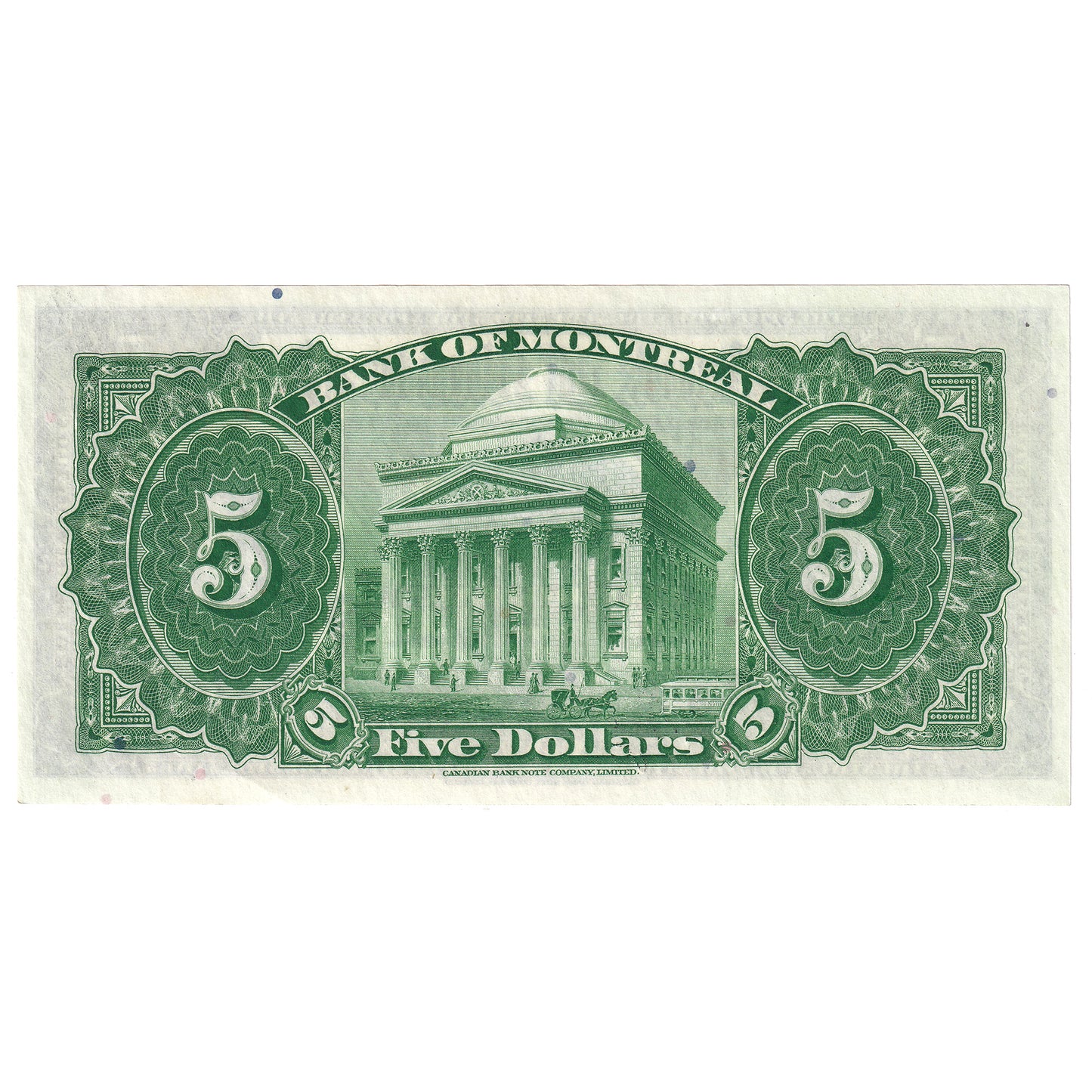 505-60-02 1935 Bank of Montreal $5 Bog-Gordon, Uncirculated (MS60)